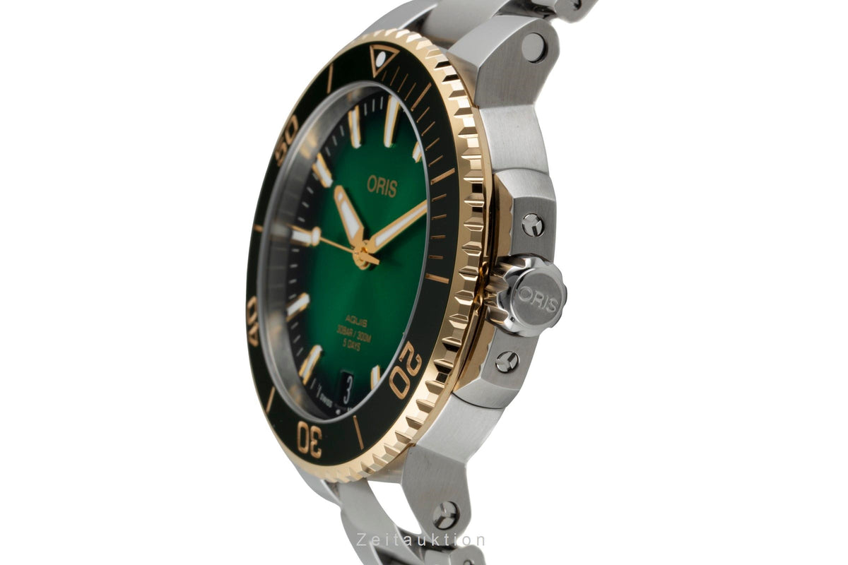 Oris Aquis Date steel / gold automatic men's watch 01 400 7769 6357-07 8 22 09PEB LP: 4300EUR  [2606738]