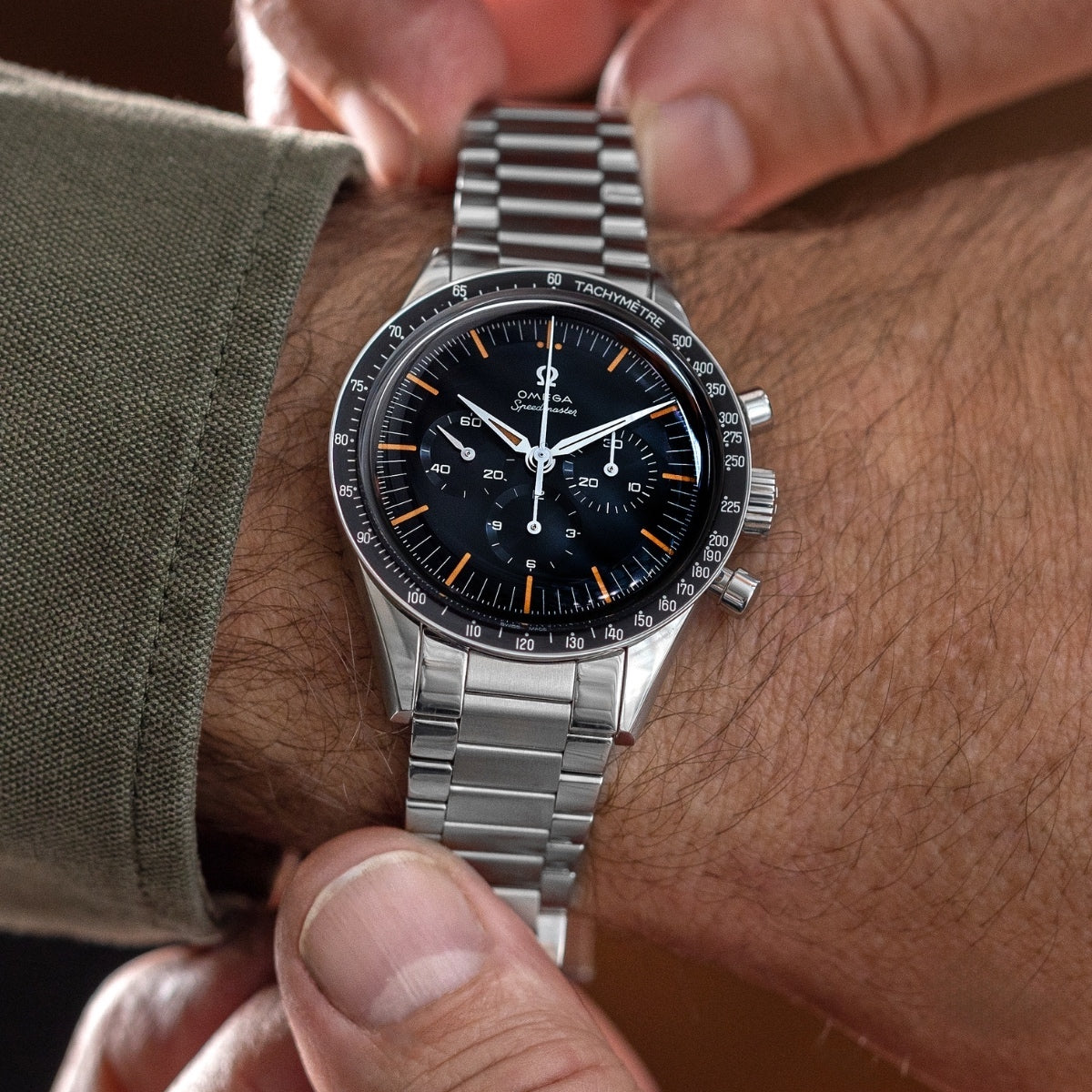 Omega Speedmaster Chronograph Stahl Handaufzug Ref. 310.30.40.50.06.001