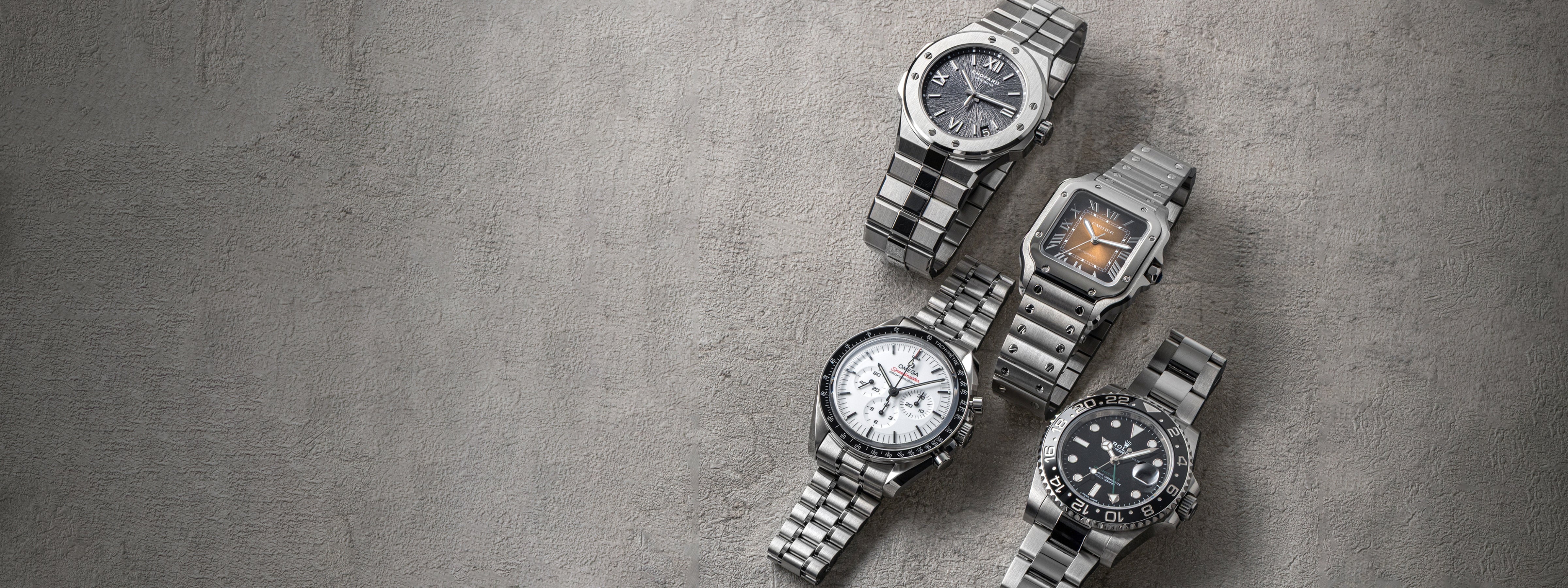 Luxusuhren von Cartier, Omega, Rolex und Chopard