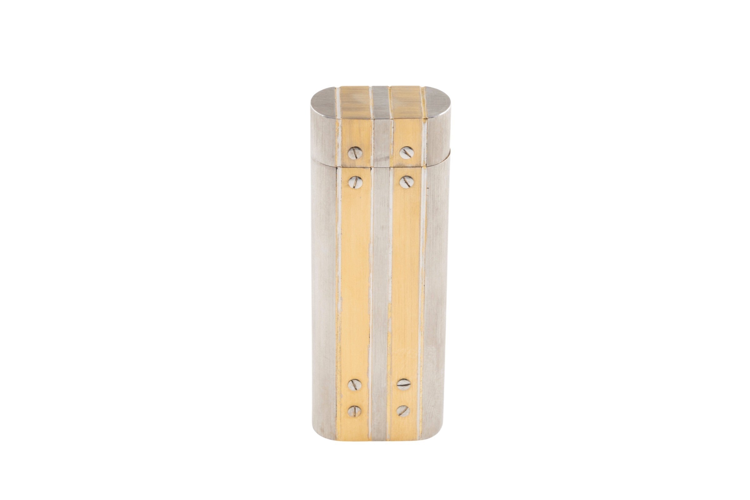 Cartier Briquets Lighters Santos Feuerzeug Silber / Gold Finish Cartier Paris[KL25978]