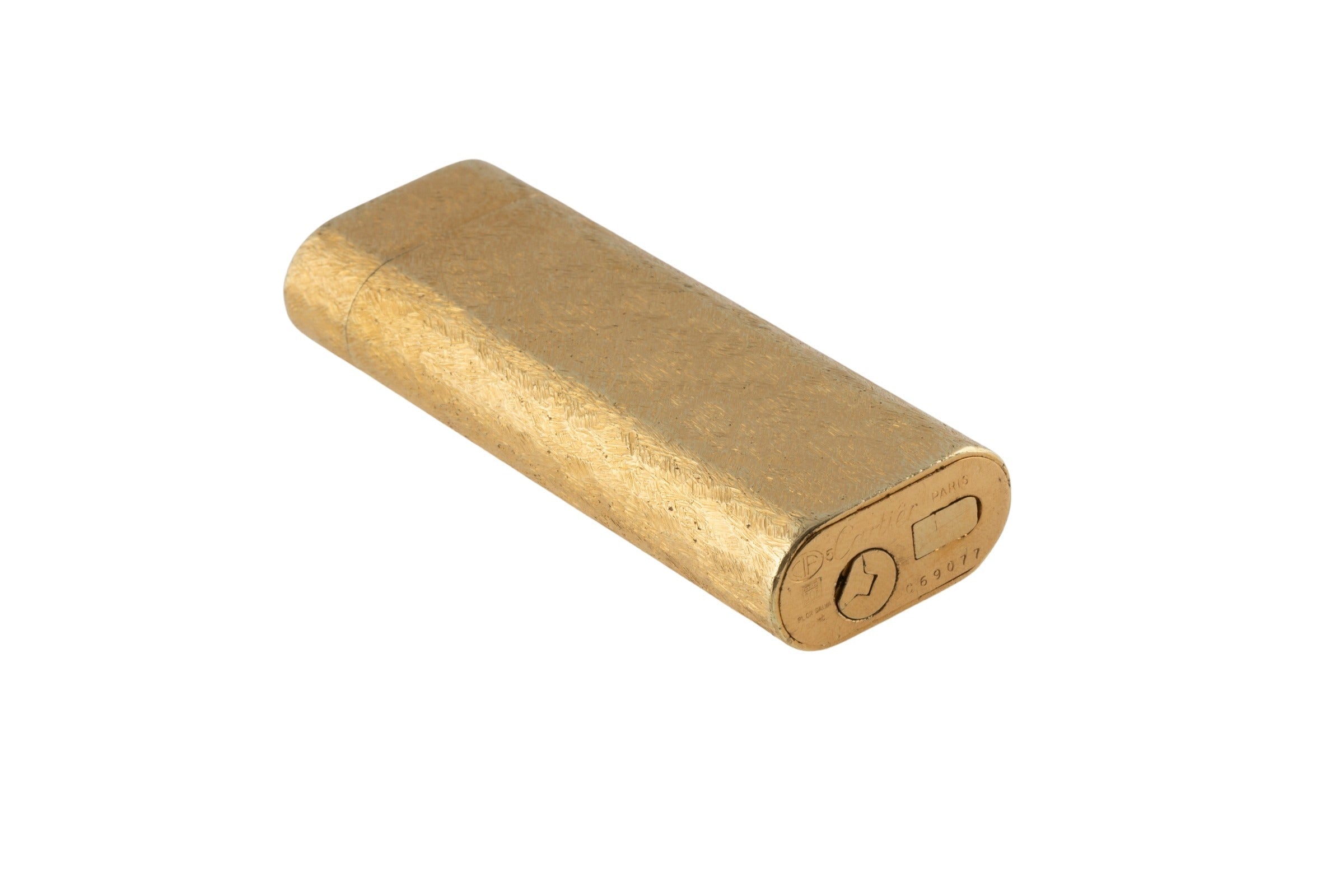 Cartier Briquets Lighters Feuerzeug Plaqué Or Vergoldet Ref. CA 20306[KL26009]