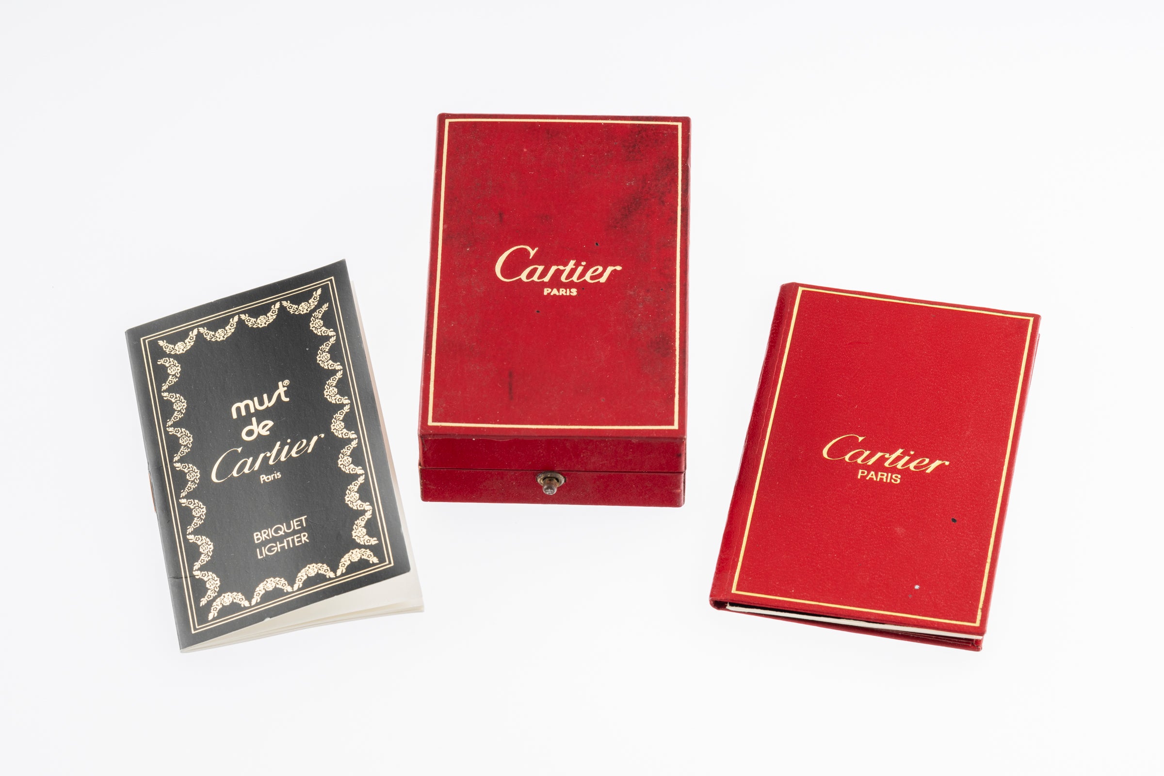 Cartier Briquets Lighters Lighter Gold Plated with Box & Booklets