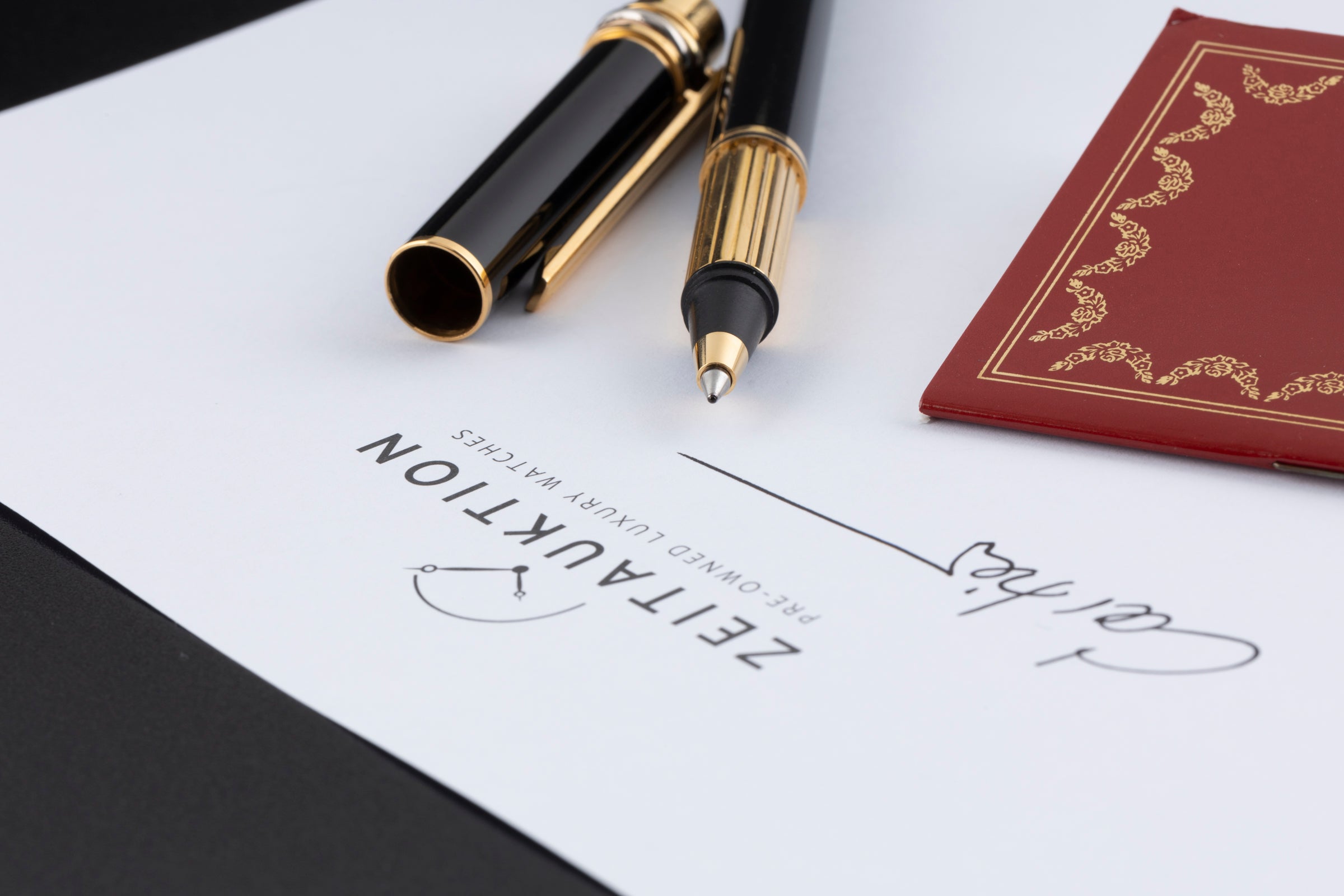 Cartier Must de Cartier Trinity Kugelschreiber Pen schwarz - Gold-Finish France[KL25887]