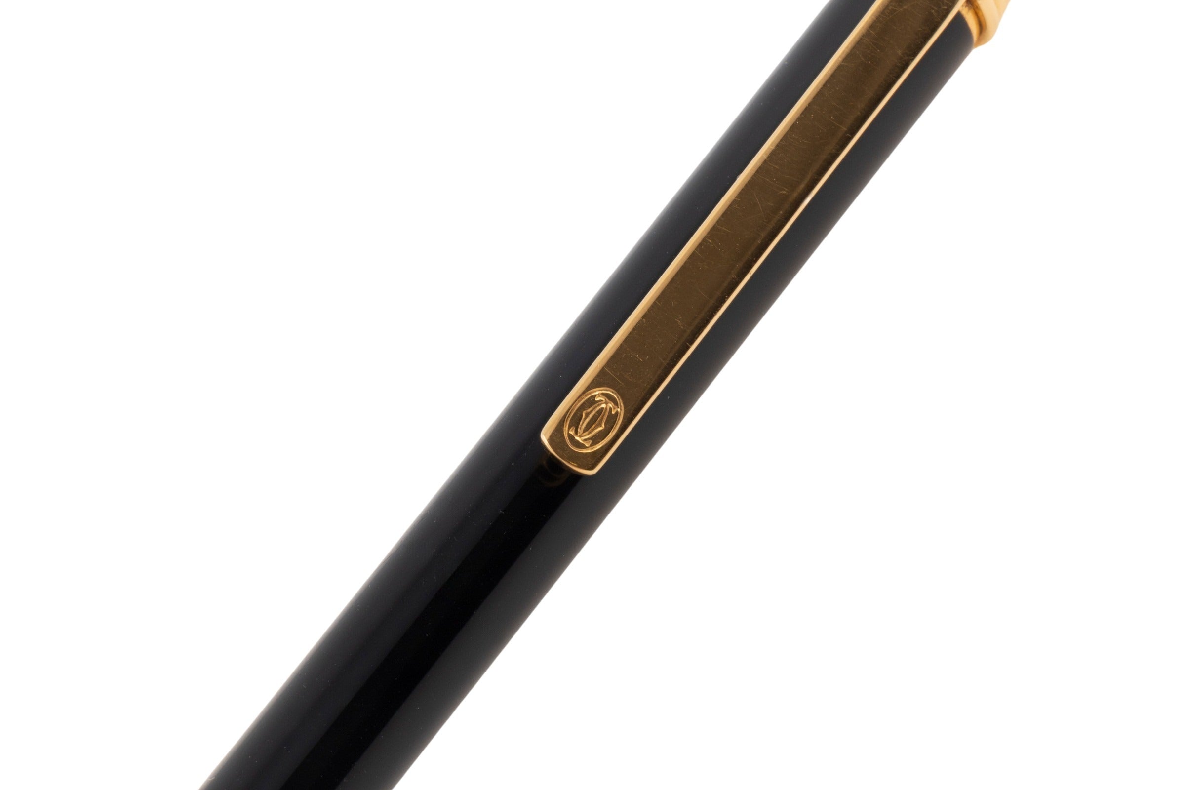 Cartier Stylo Mine Must II Bleistift Lack Schwarz / Gold Finish [KL25911]