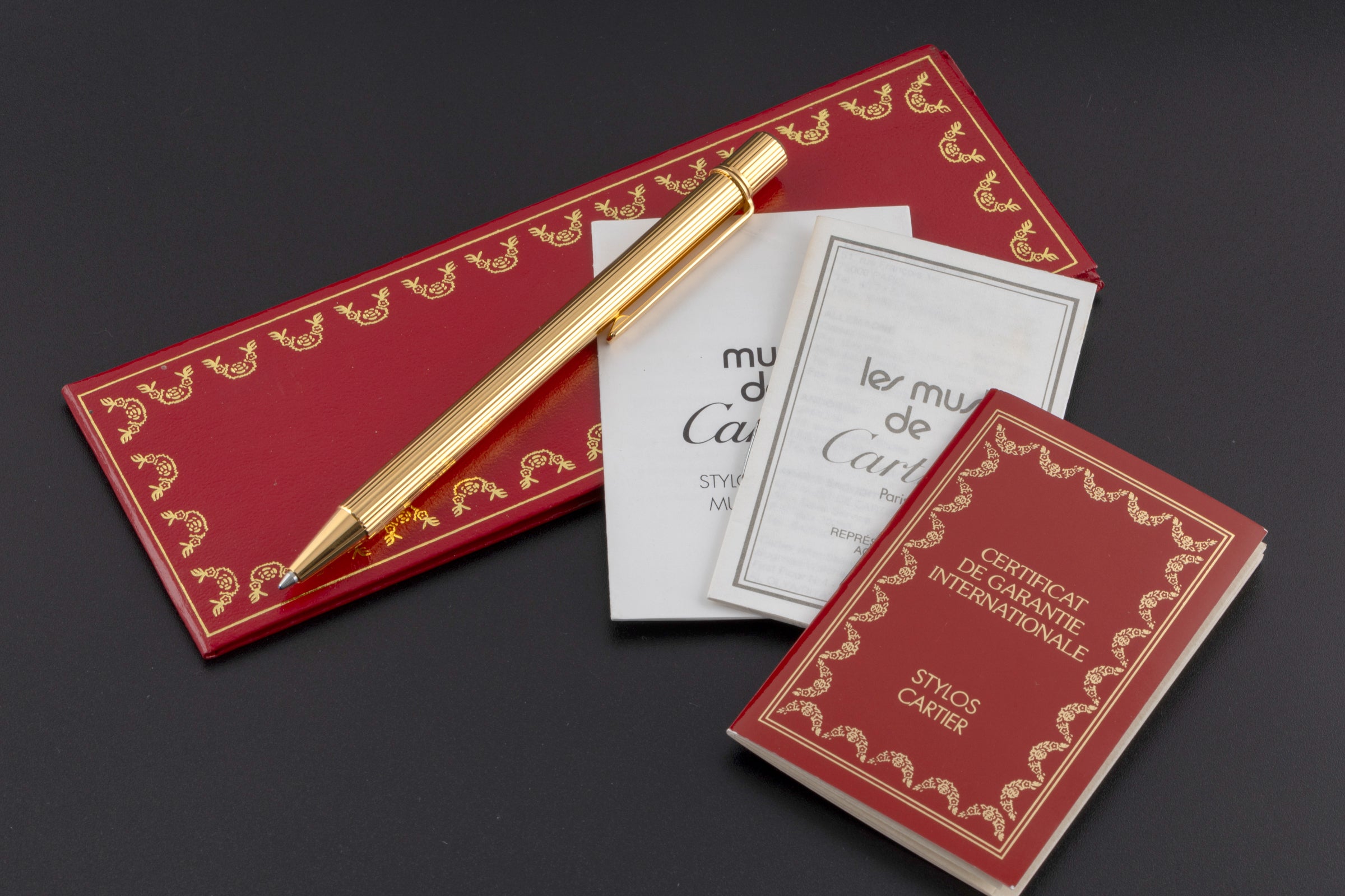 Cartier Stylos Bille Must II Kugelschreiber Must II Pen Ref. ST150090 B&P[KL25882]