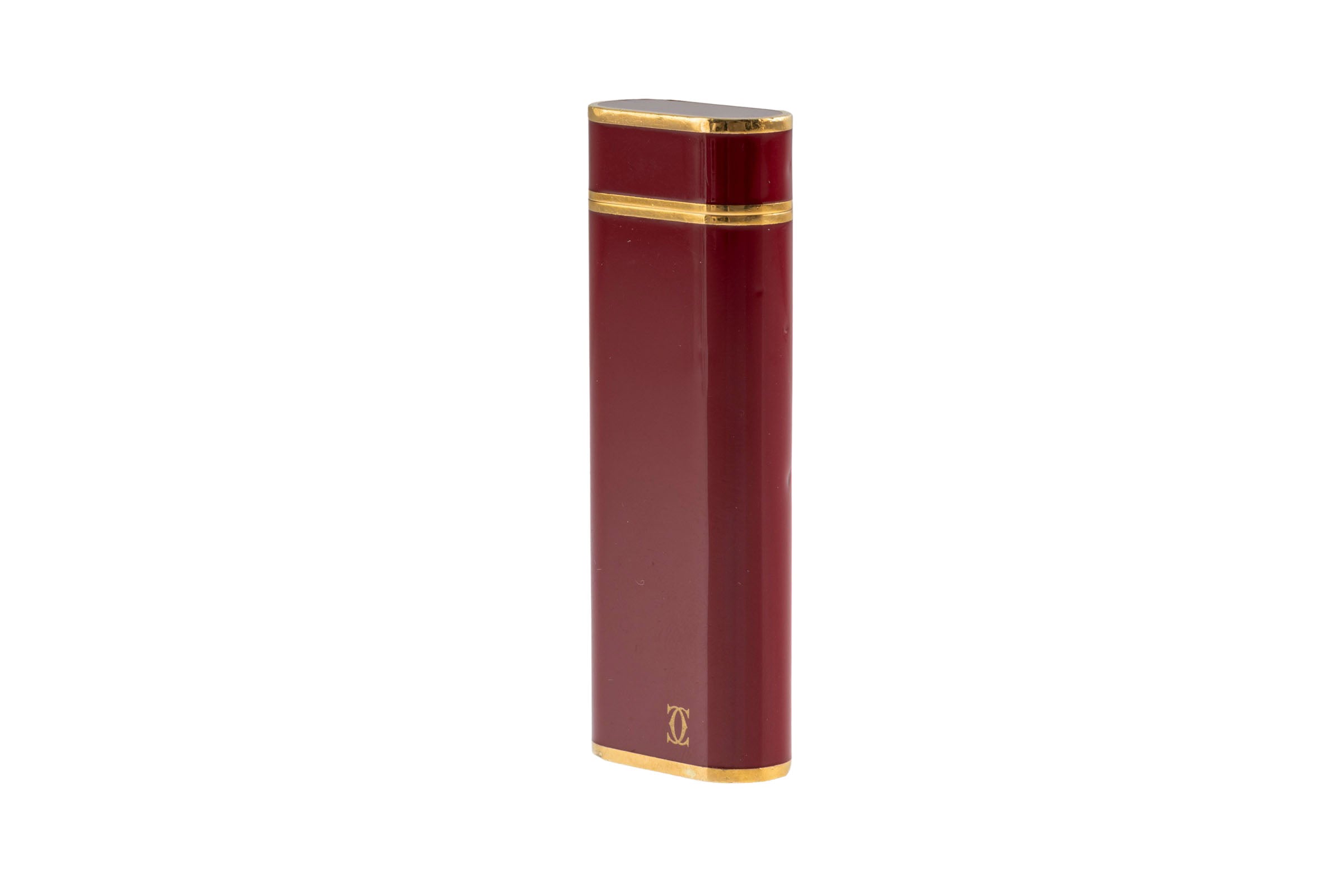 Cartier Briquets Lighters Feuerzeug Lacquered Garnet Red Ref. CA