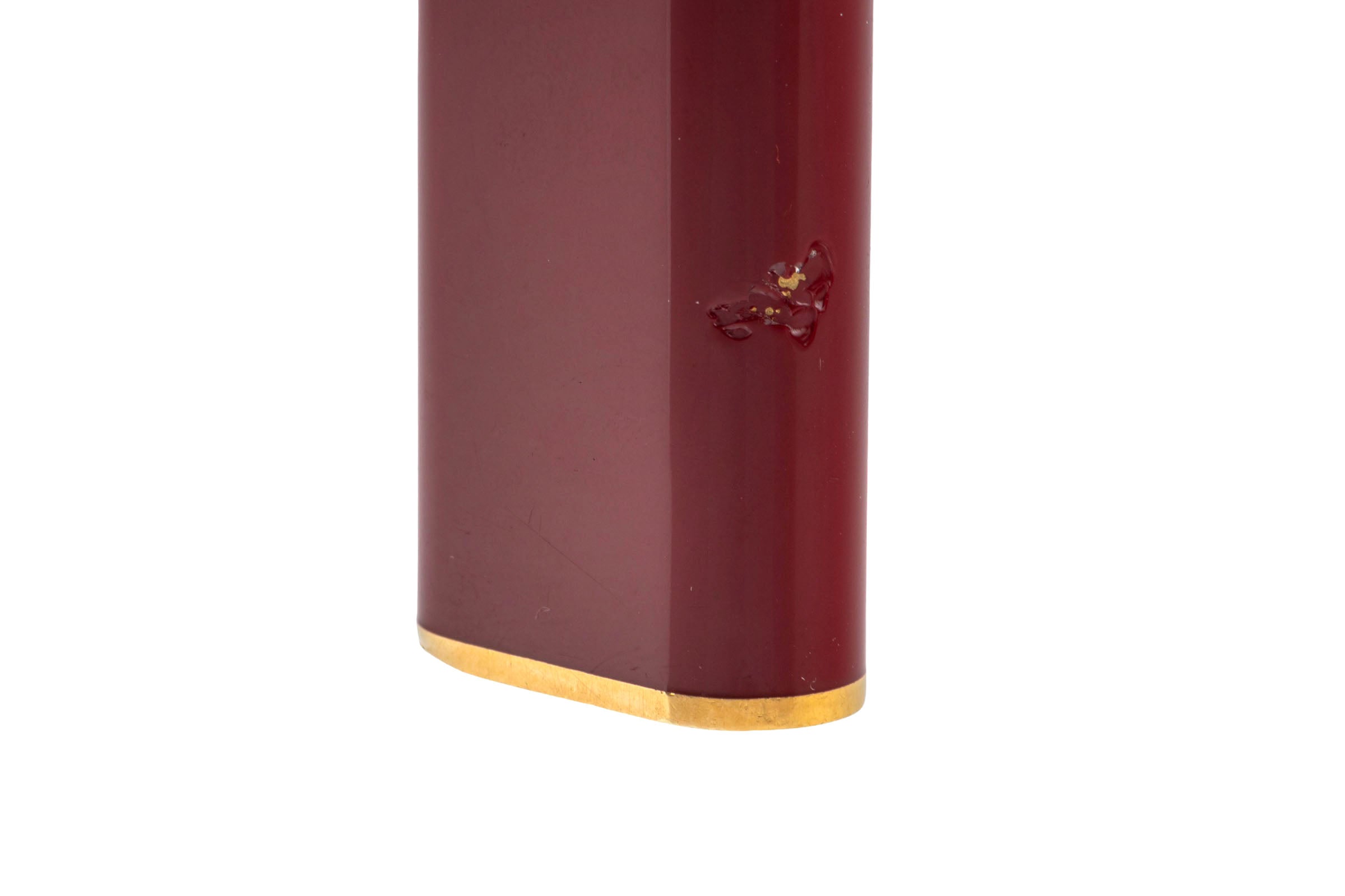 Cartier Briquets Lighters Feuerzeug Lacquered Garnet Red Ref. CA