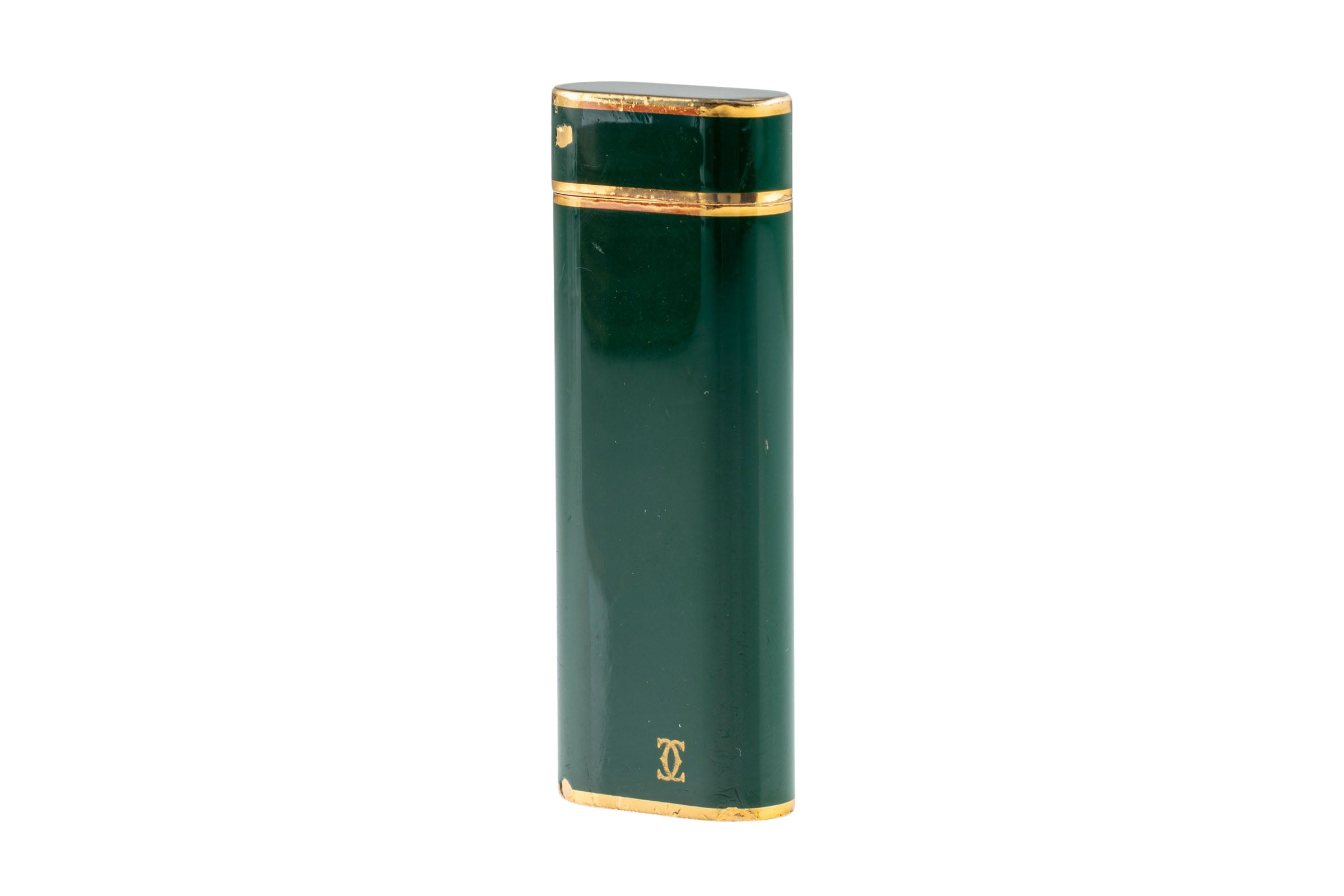 Cartier Briquets Lighters Lacquered in Green with Box [KL25977]