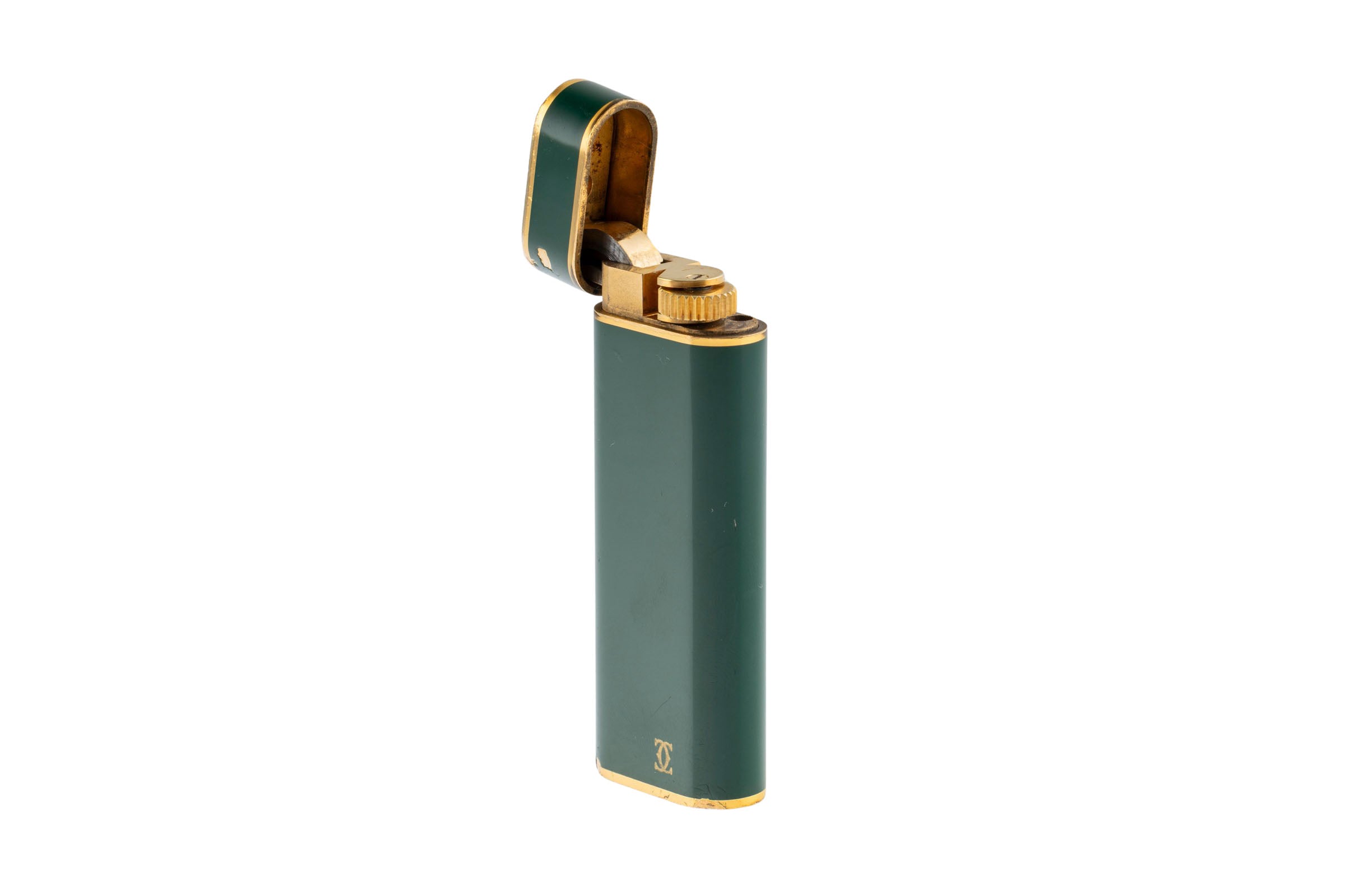 Cartier Briquets Lighters Lacquered in Green with Box [KL25977]