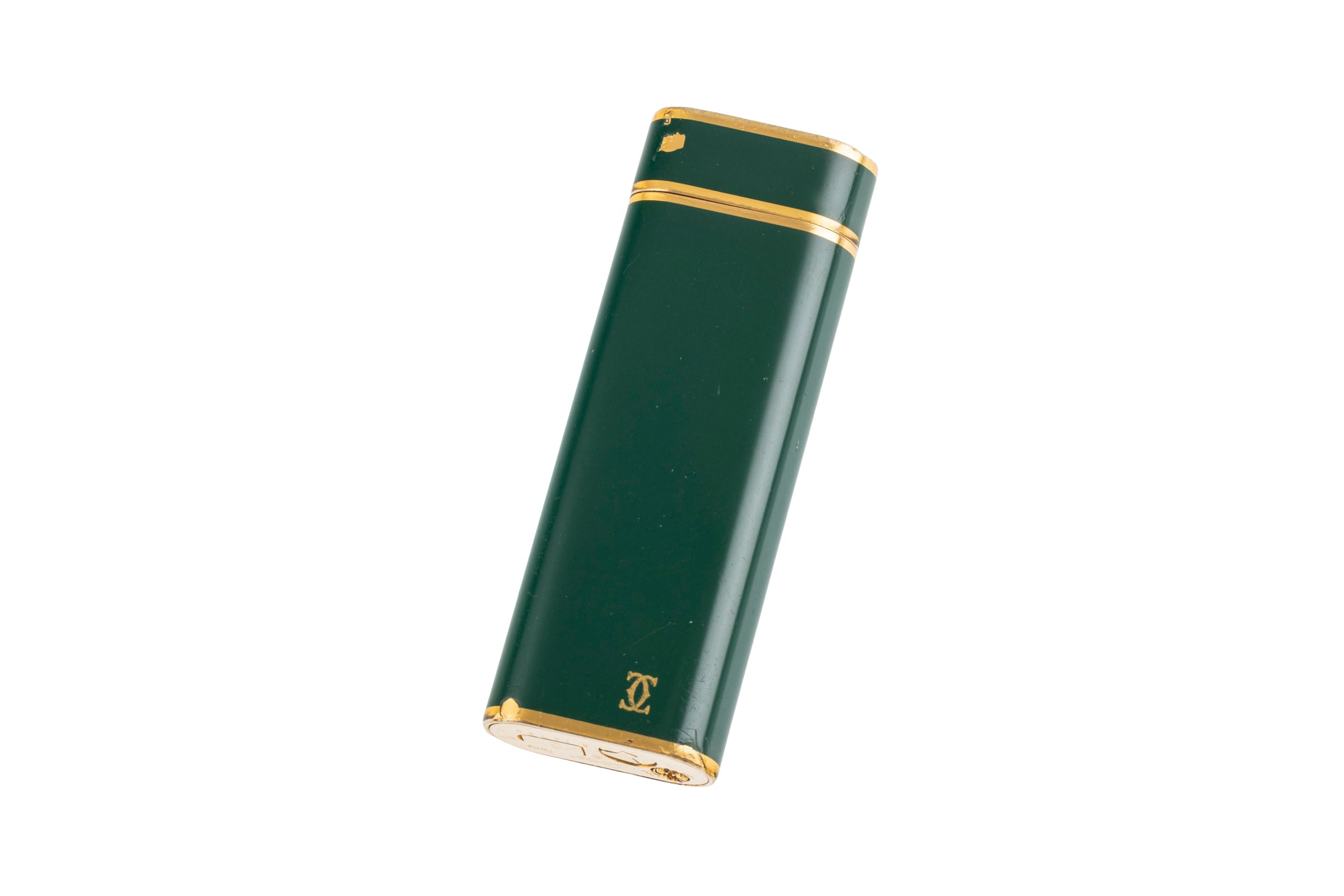 Cartier Briquets Lighters Lacquered in Green with Box [KL25977]