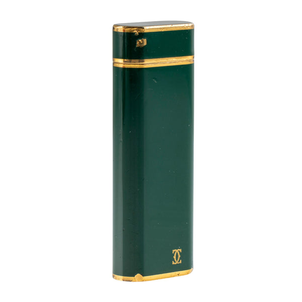 Cartier Briquets Lighters Lacquered in Green with Box [KL25977]