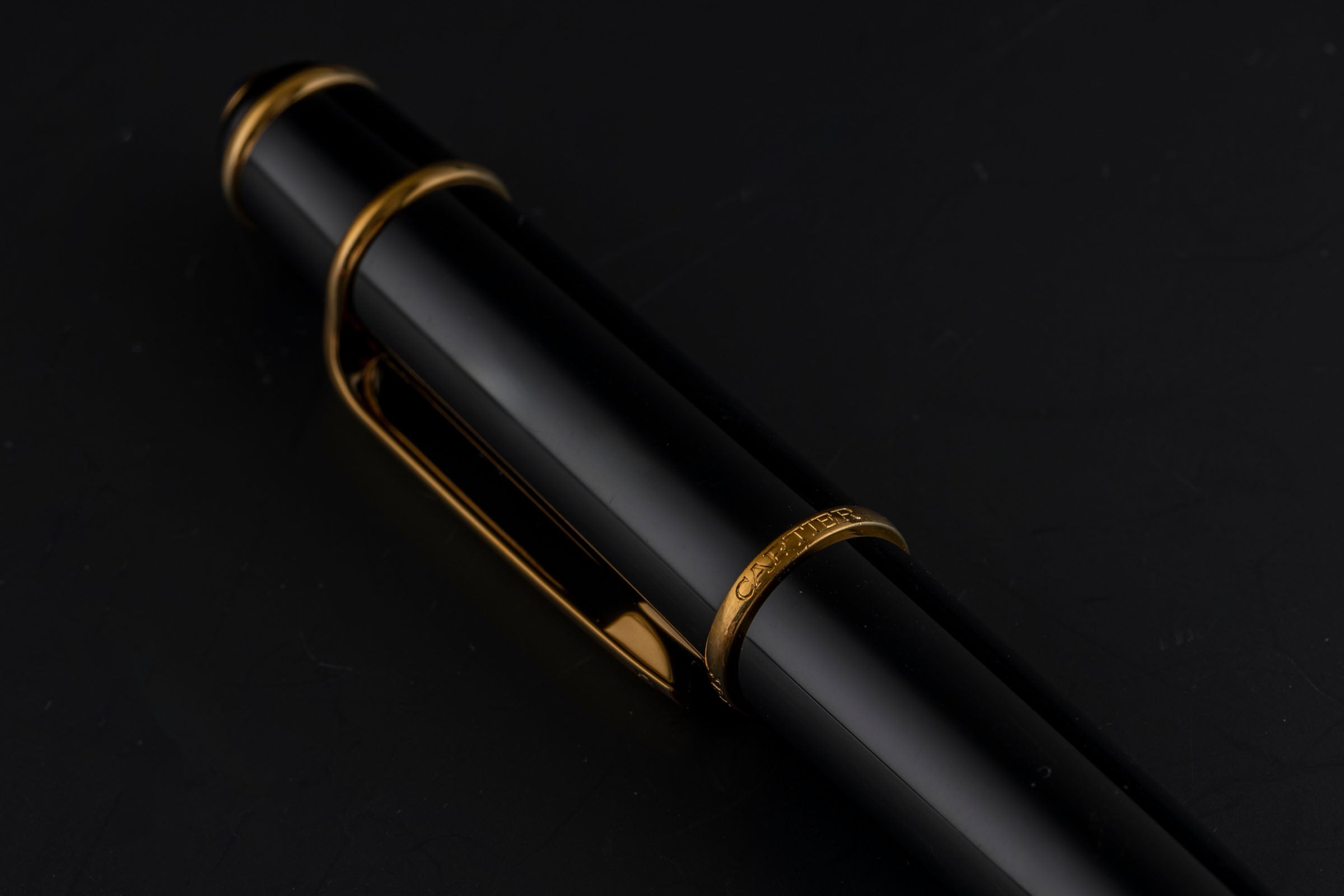 Cartier Diabolo de Cartier Füllfederhalter schwarz / vergoldet Ref. ST180004[KL25881]