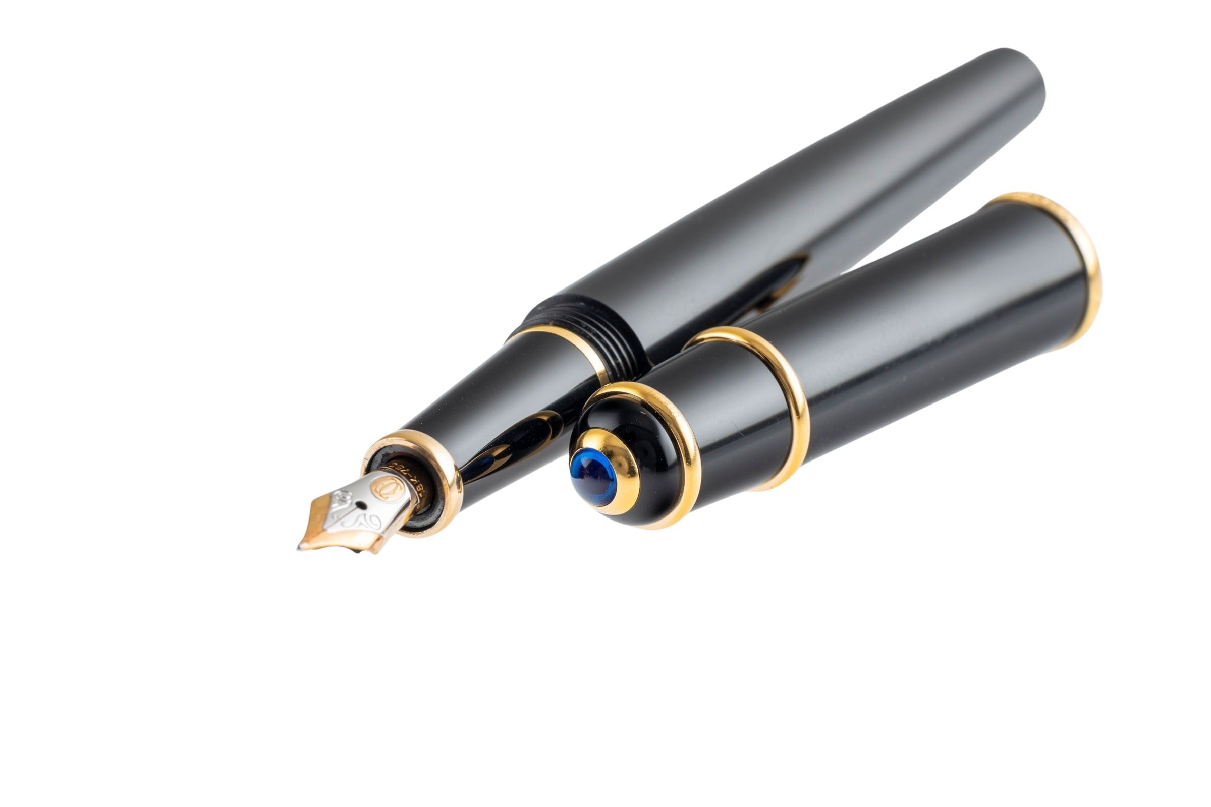 Cartier Diabolo de Cartier fountain pen black / gold-plated Ref