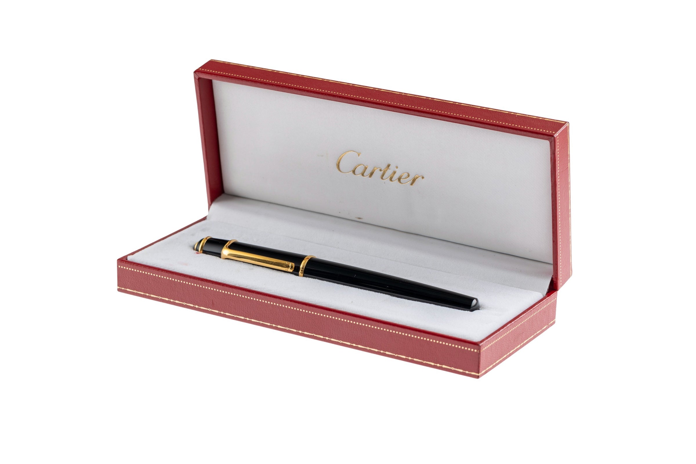 Cartier Diabolo de Cartier Füllfederhalter schwarz / vergoldet Ref. ST180004[KL25881]