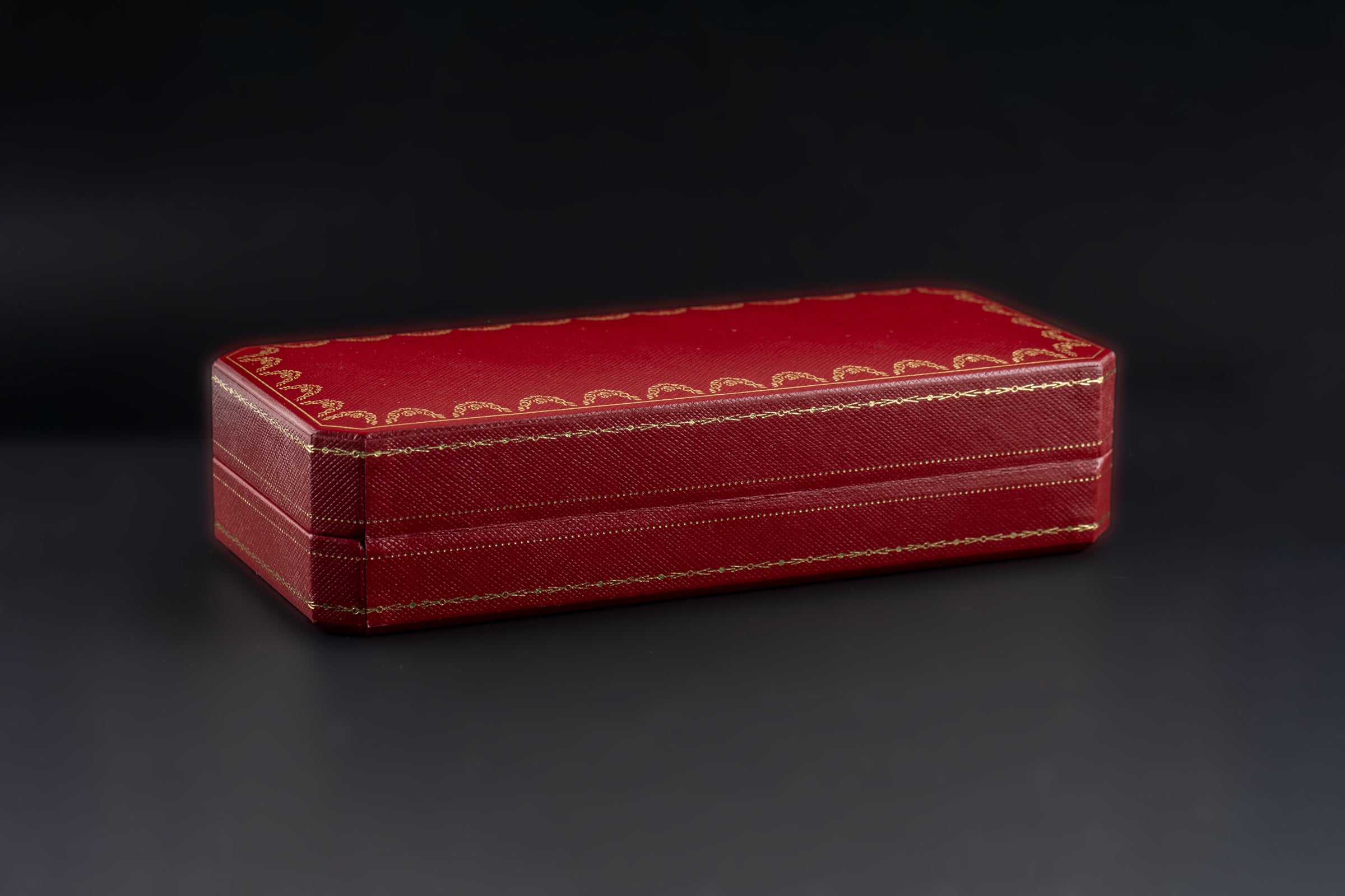 Cartier Must II Santos bolígrafo laca Bordeaux chapado en oro Ref. ST 150190[KL25988]