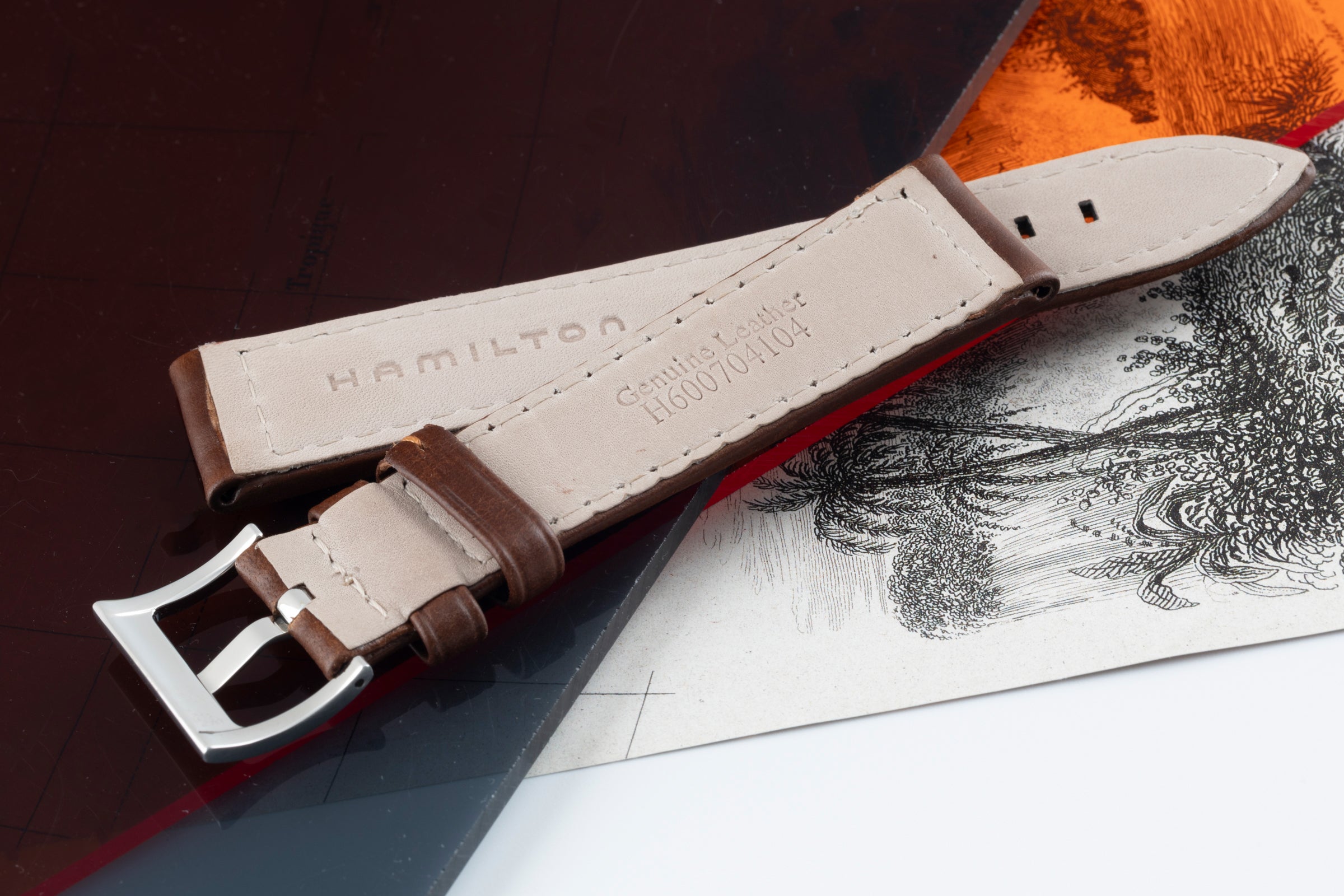 NOUVEAU  Hamilton bracelet  20,00mm bracelet en cuir [KL24534]