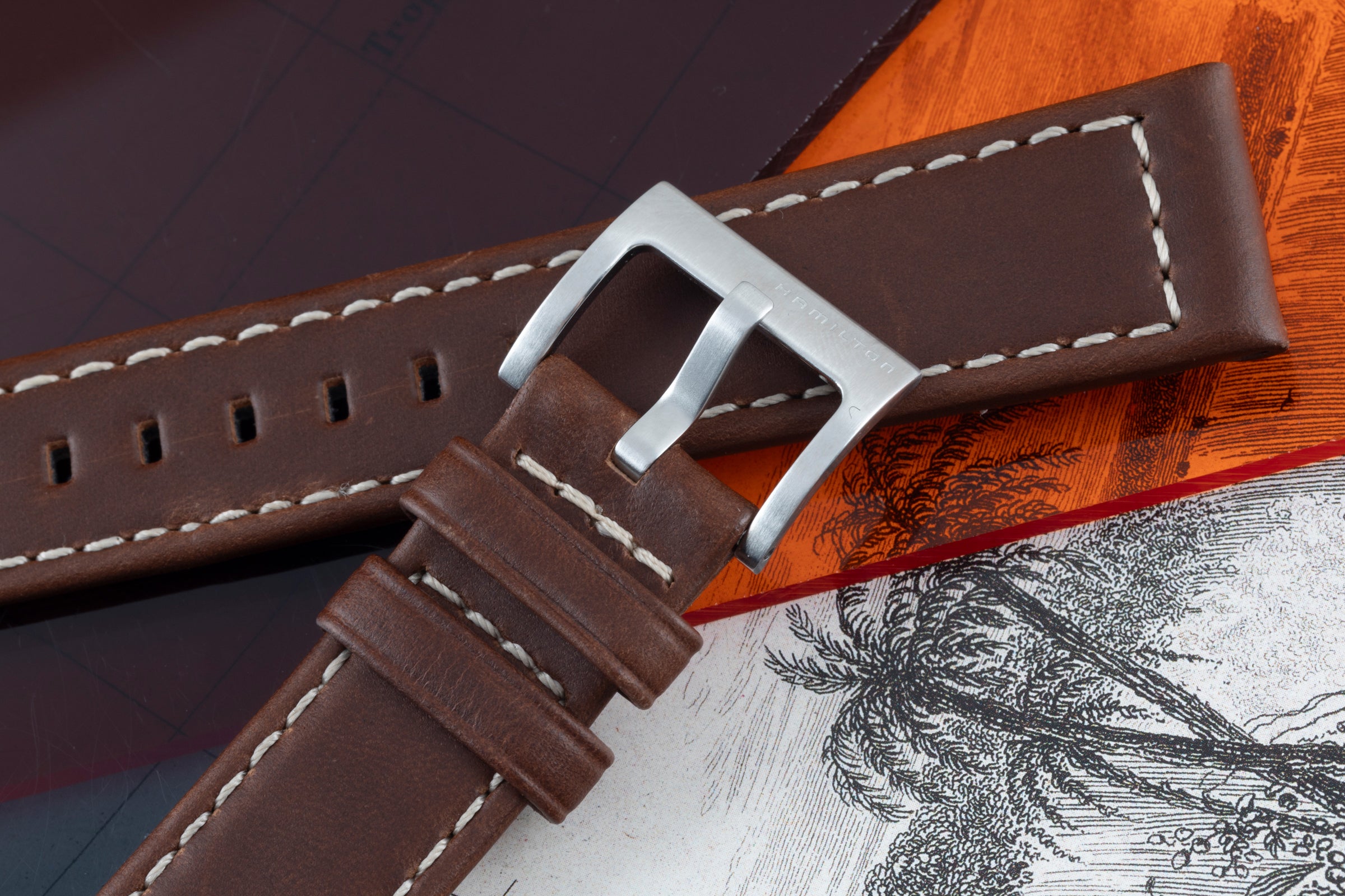 NOUVEAU  Hamilton bracelet  20,00mm bracelet en cuir [KL24534]