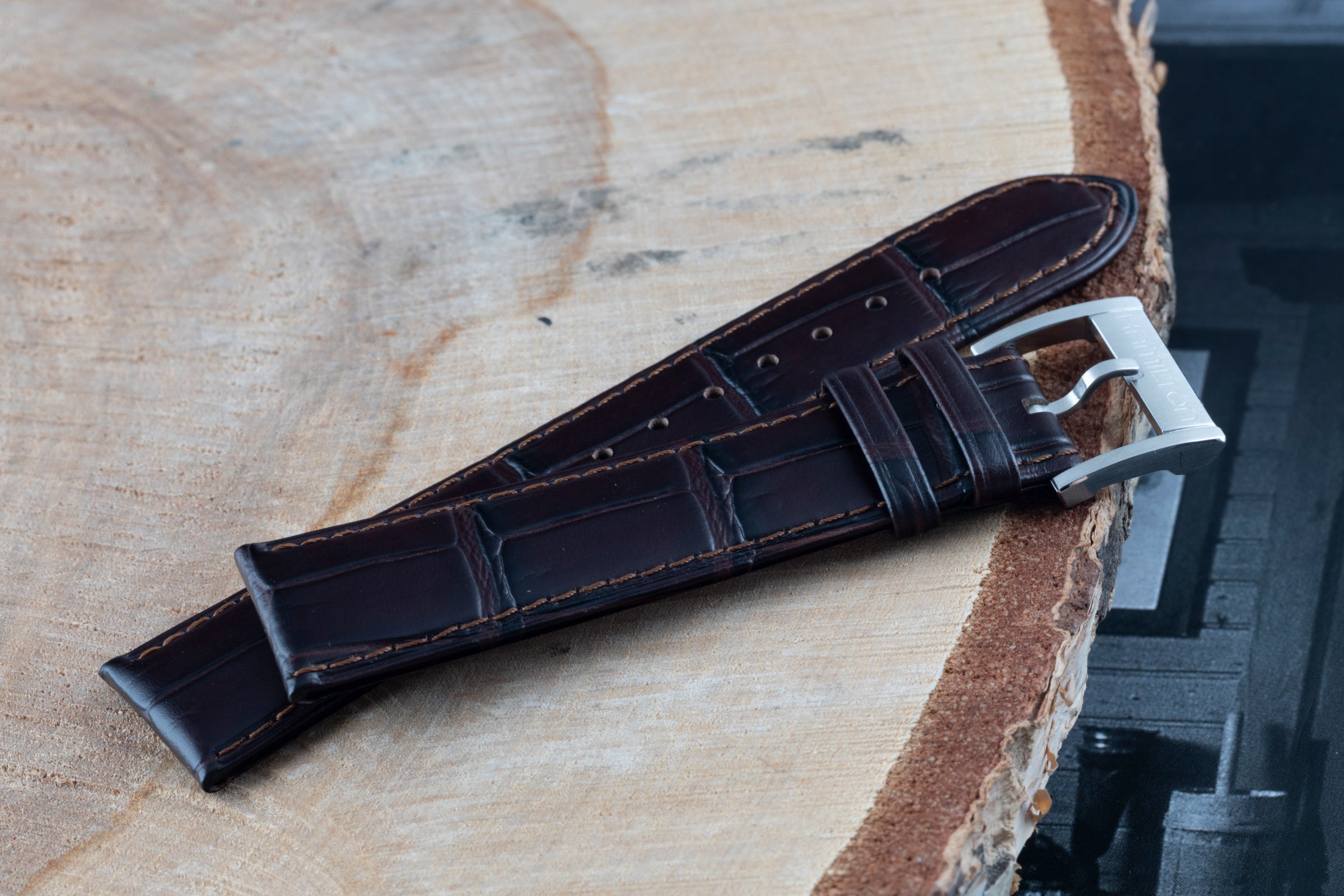 NEUF  Hamilton bracelet  20,00mm bracelet en cuir [KL24536]