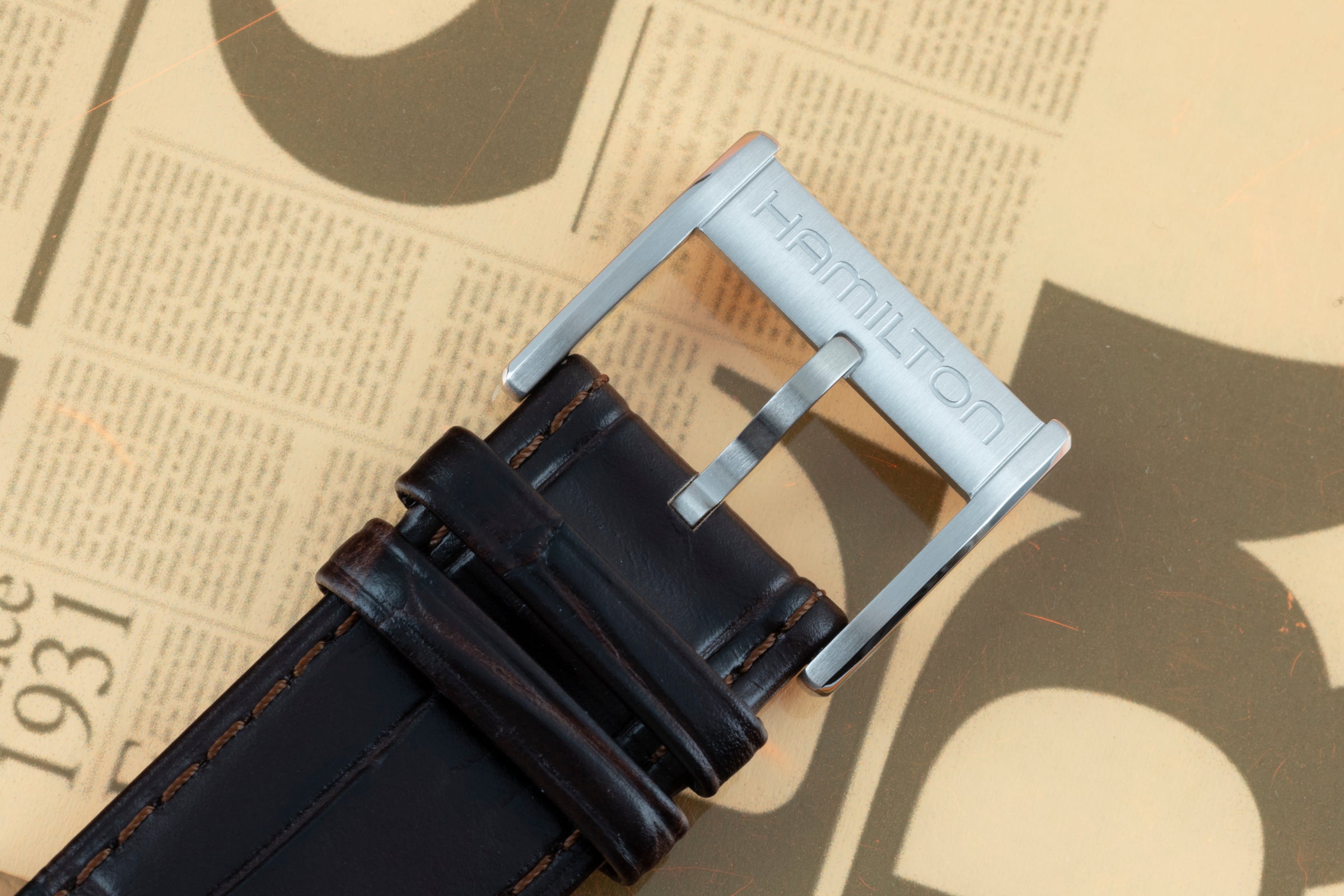 NEUF Hamilton bracelet 20,00mm bracelet en cuir [KL24539]