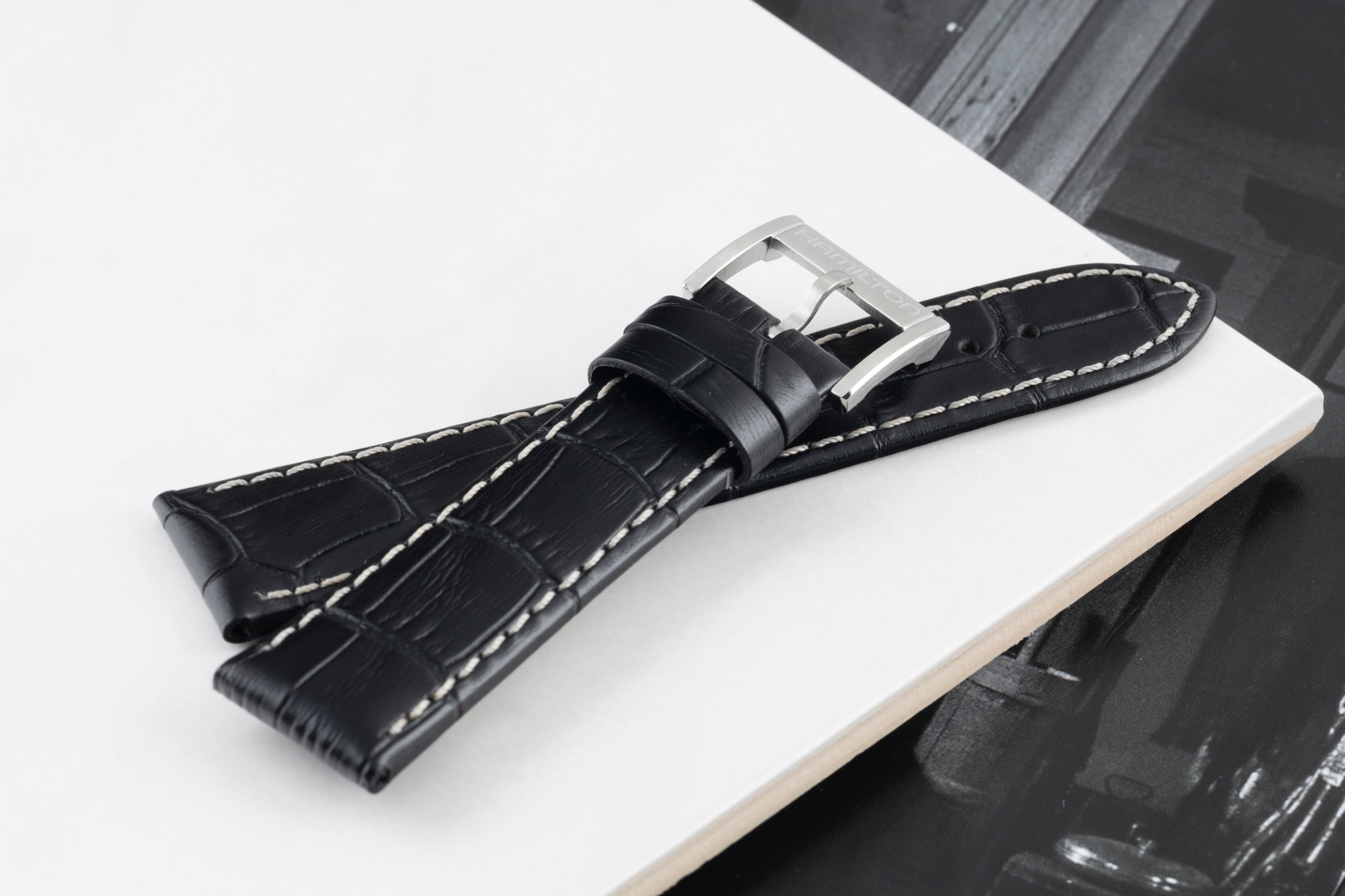 NEUF Hamilton bracelet 20,00mm bracelet en cuir [KL24542]