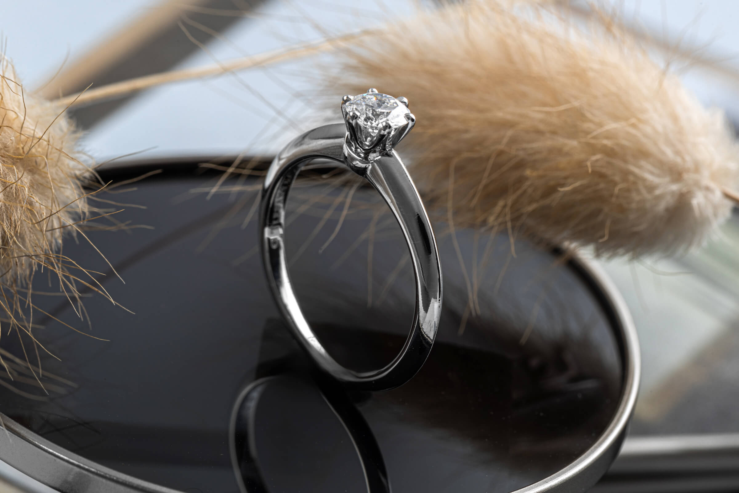 Tiffany & Co. Ring 950 Platin Brilliant Ring 0.30ct Damenring Gr. 46,5 VS1[KL25443]
