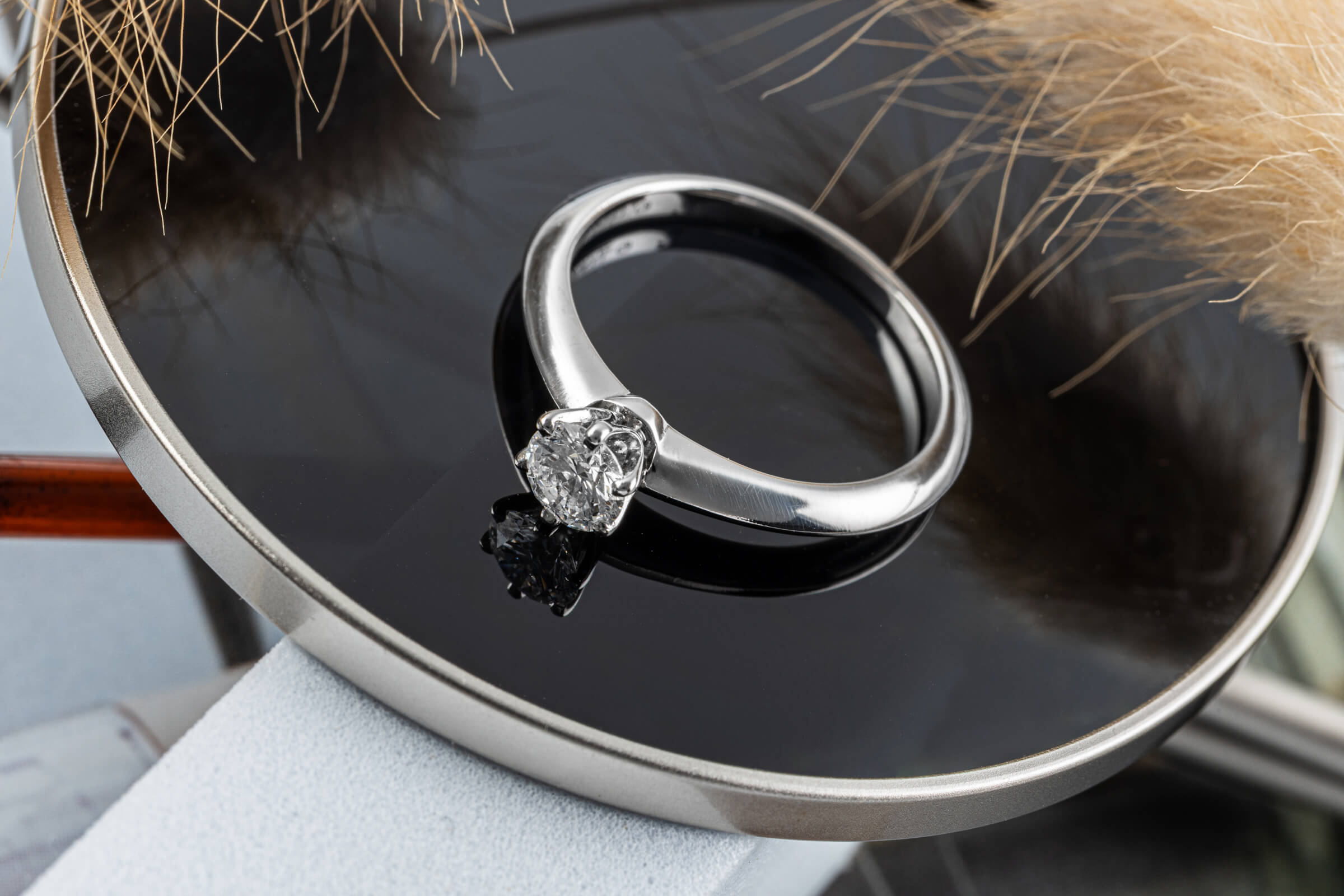 Tiffany & Co. Ring 950 Platin Brilliant Ring 0.30ct Damenring Gr. 46,5 VS1[KL25443]