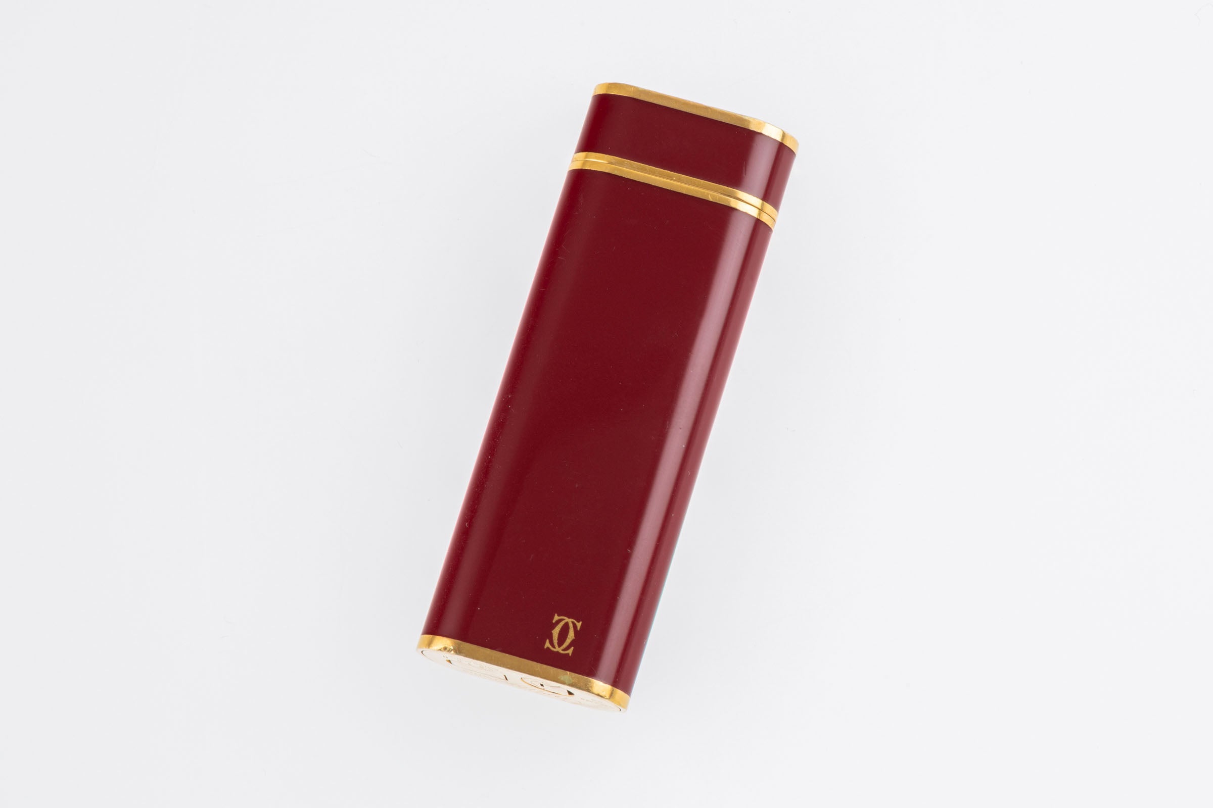 Cartier Briquets Lighters Feuerzeug Lacquered Garnet Red CA
