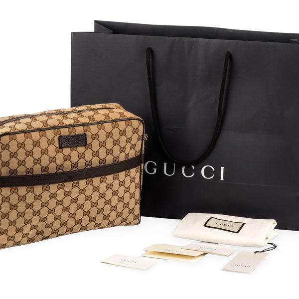 Gucci Messenger Bag GG Supreme Canvas Monogramm Tasche Beige/Braun VP: 1650,- €[KL25993]