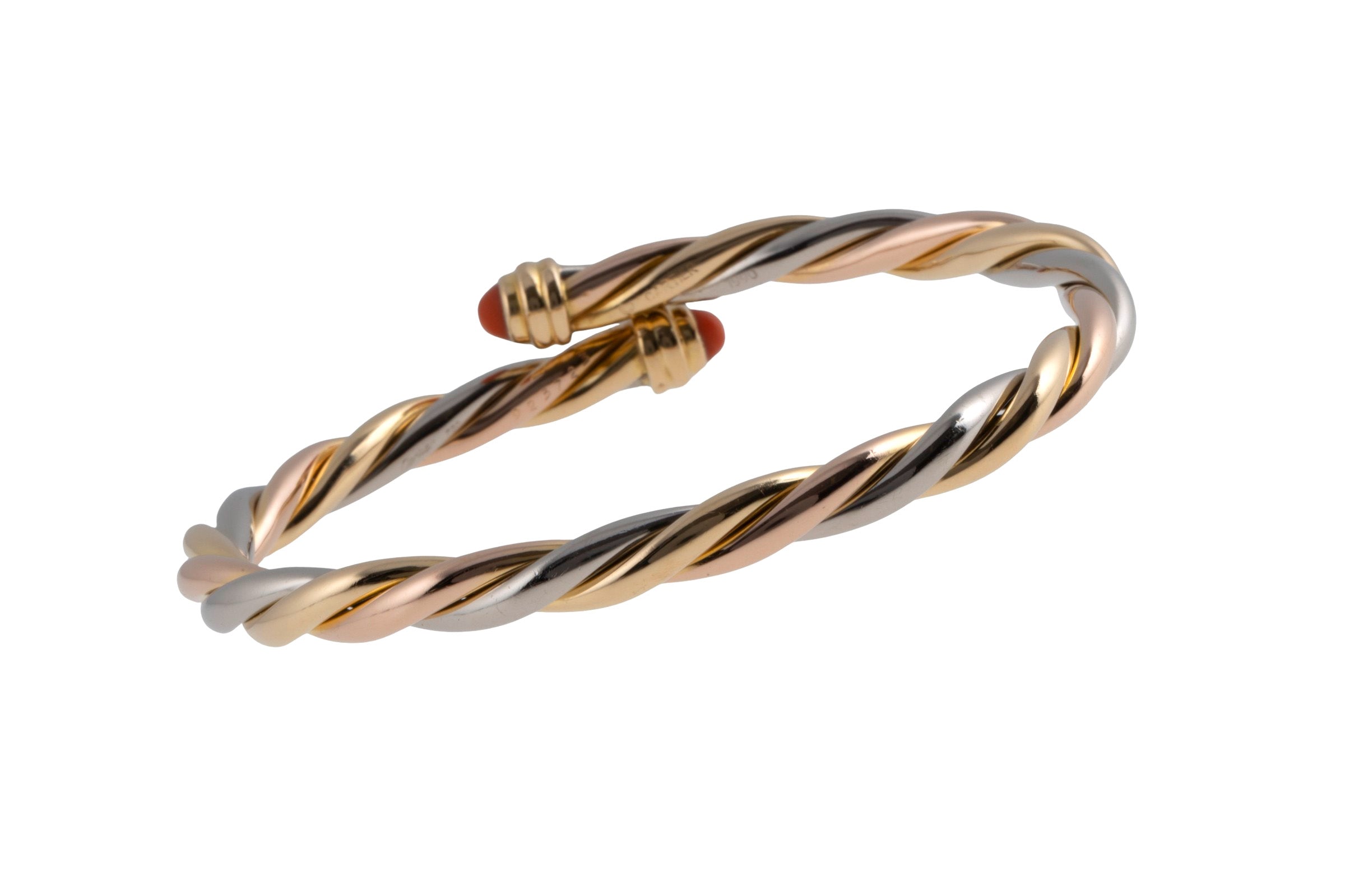 Cartier Trinity Armreif 18k Weissgold Rotgold Gelbgold mit Box VP: 12100,- €[KL25994]