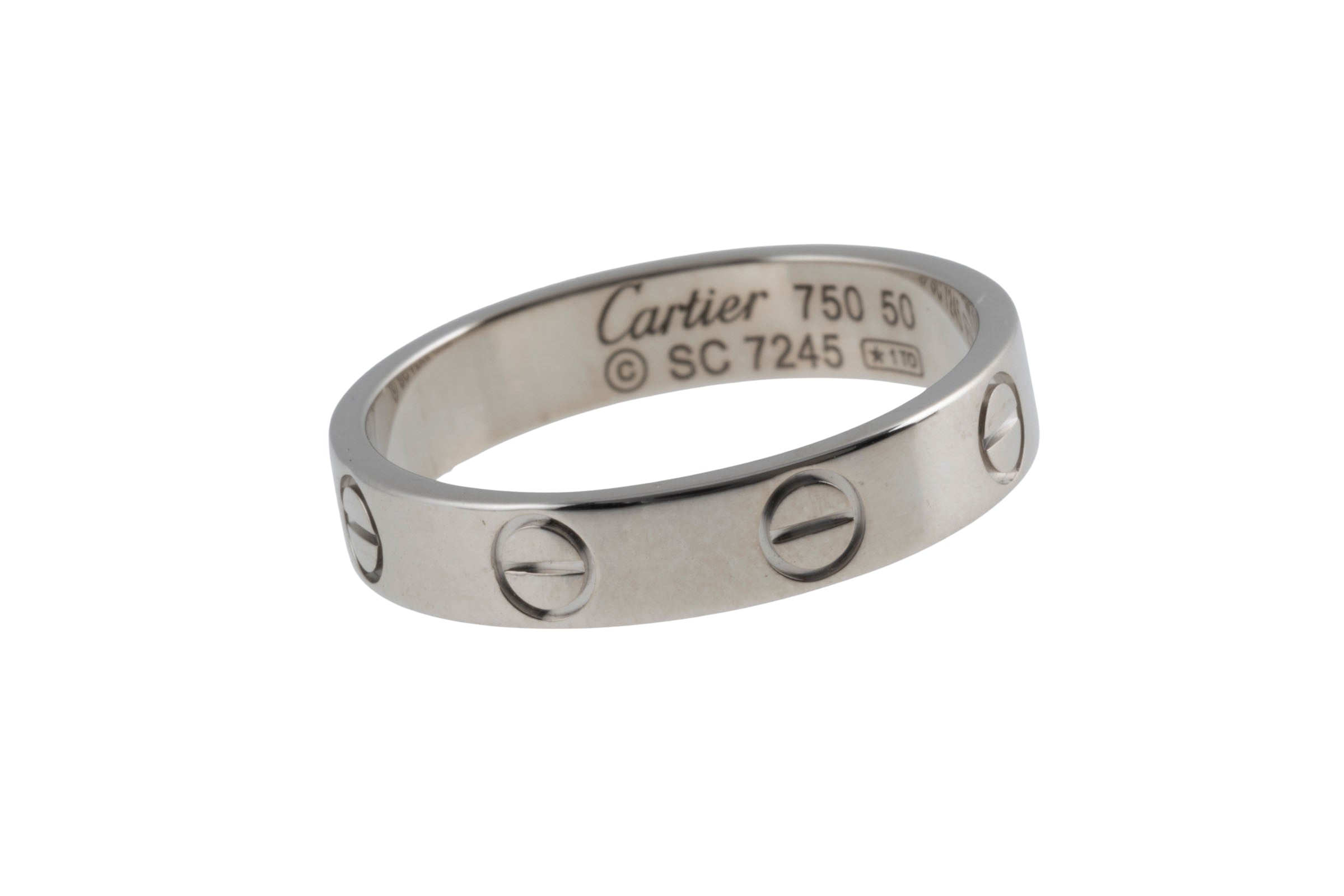 Cartier Love Ring YG 10号　#50 Cartier Love Ring 18k (0,750) oro blanco talla 50 Referencia