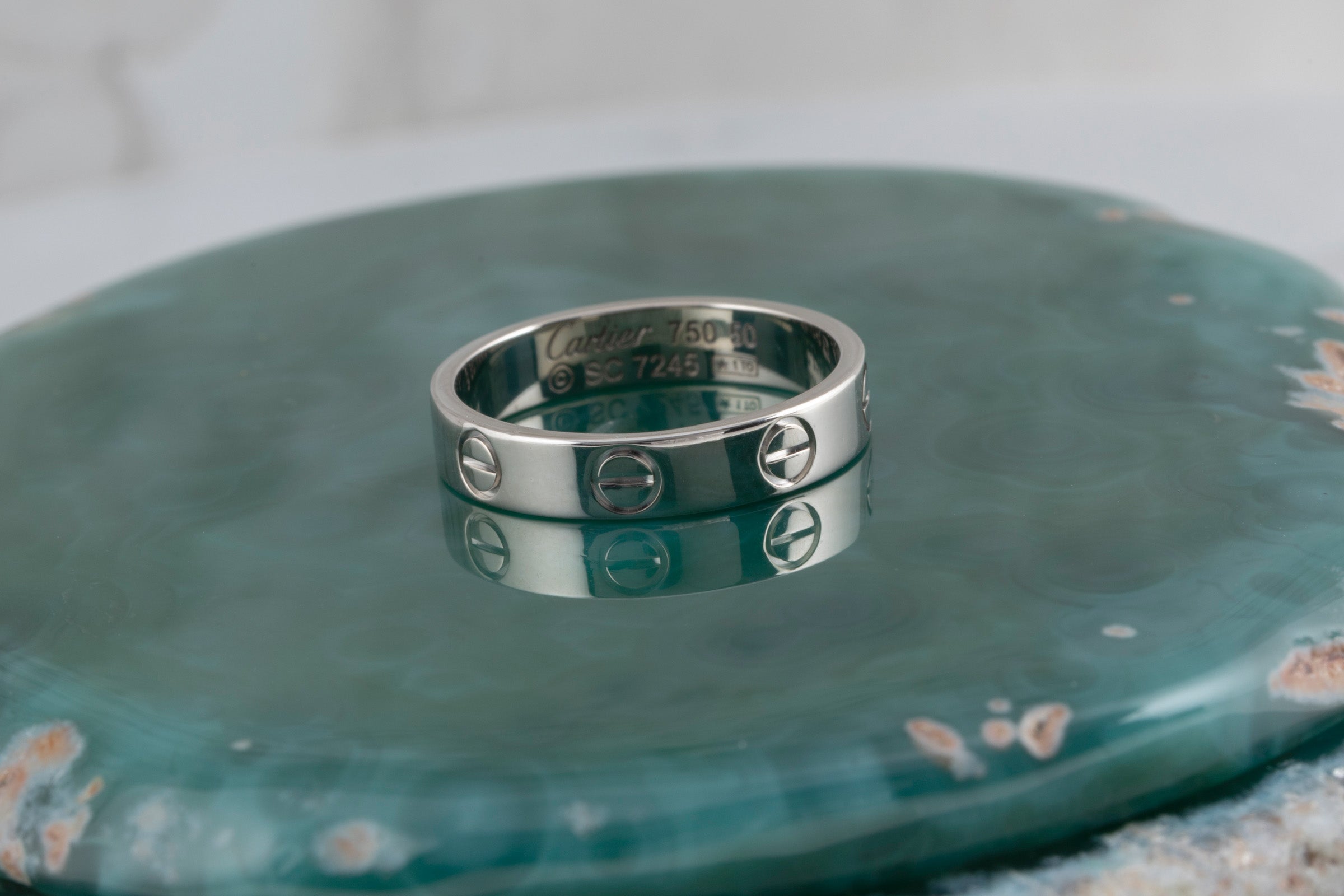 Cartier Love Ring 18k (0,750) oro blanco talla 50 Referencia