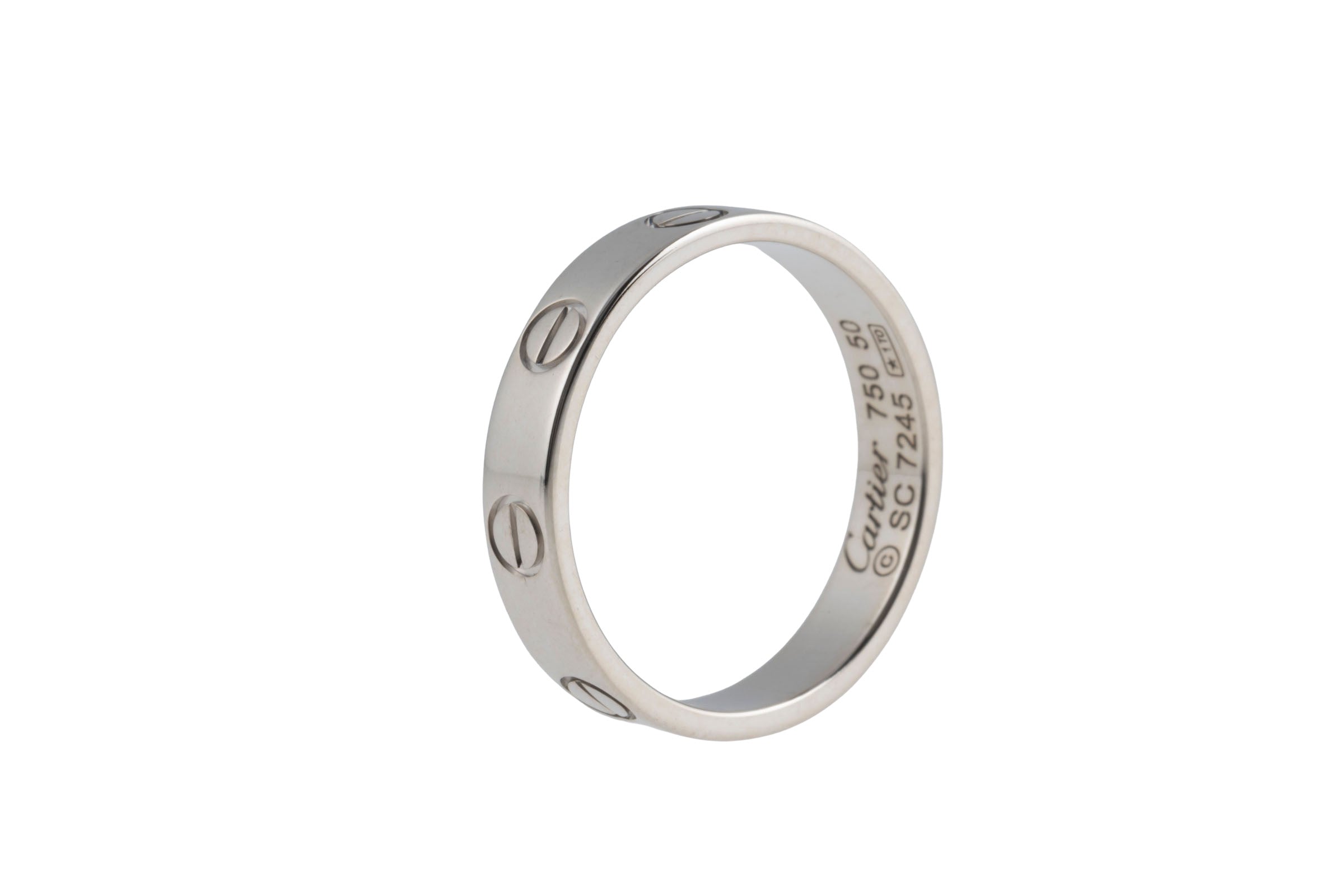 Cartier Love Ring 18k (0,750) oro blanco talla 50 Referencia