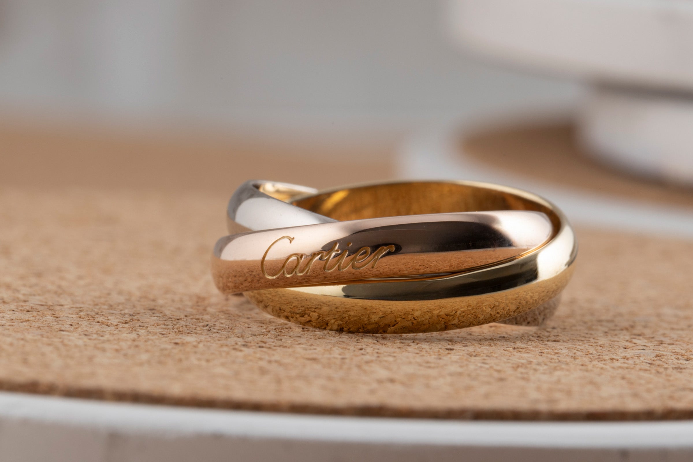 Cartier Trinty Ring 18k Weissgold Rotgold Gelbgold Gr. 52 B&P VP: 2360,- €[KL25996]