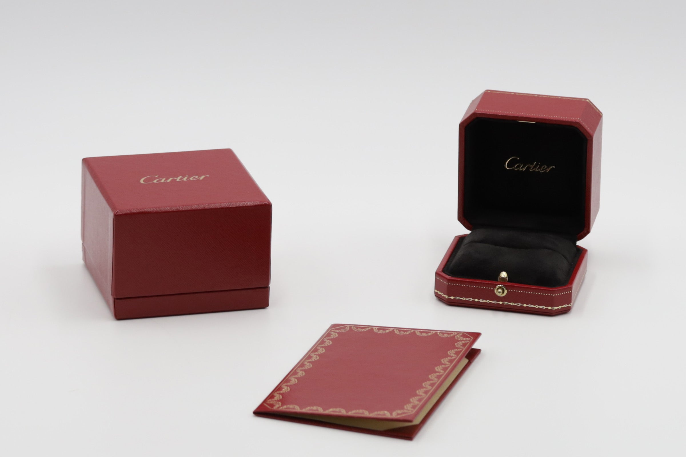 Cartier Trinty Ring 18k white gold rose gold yellow gold size 52
