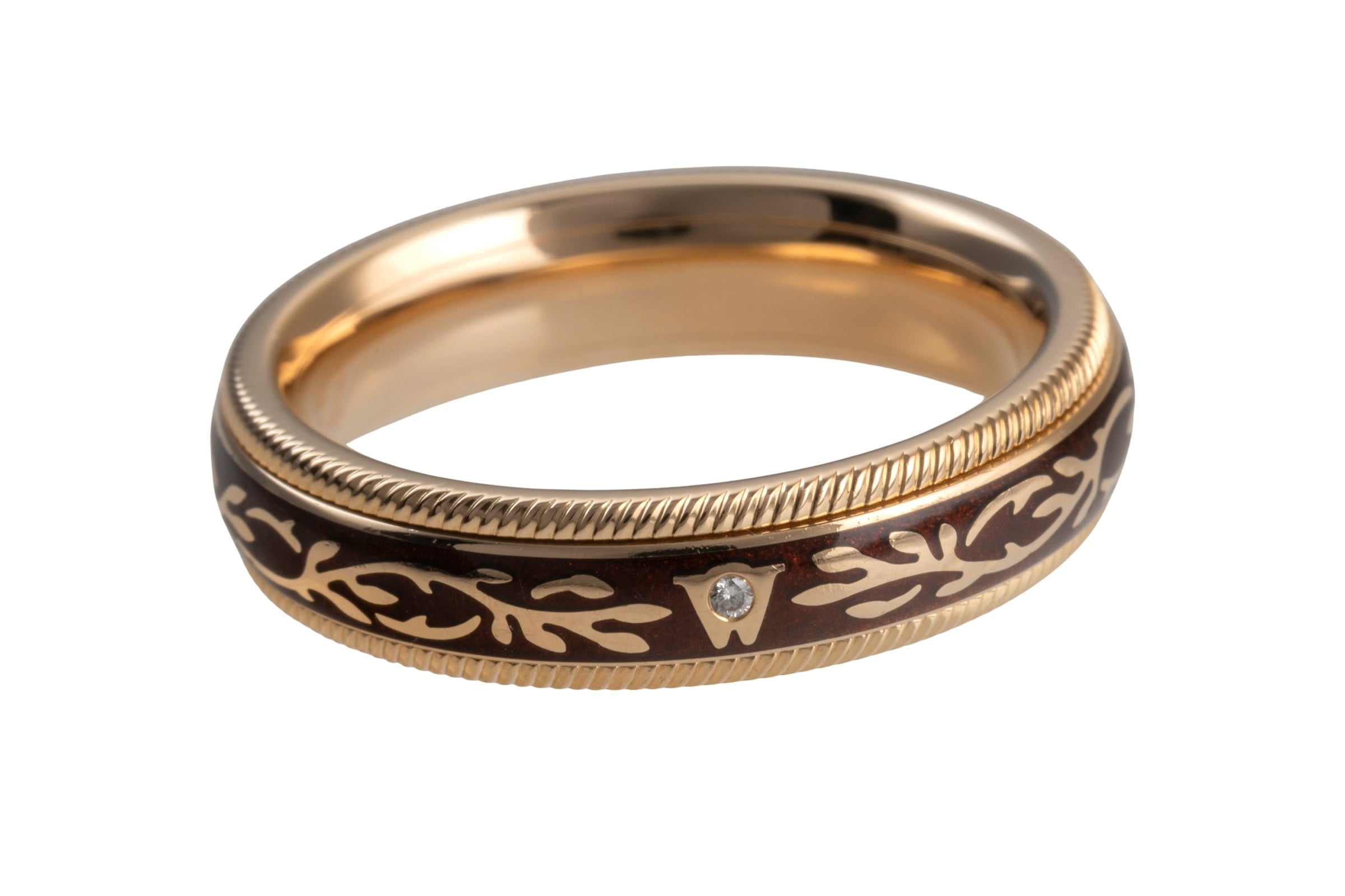 Wellendorff ring Nougat Fantasie rotating ring 18k (0.750) gold