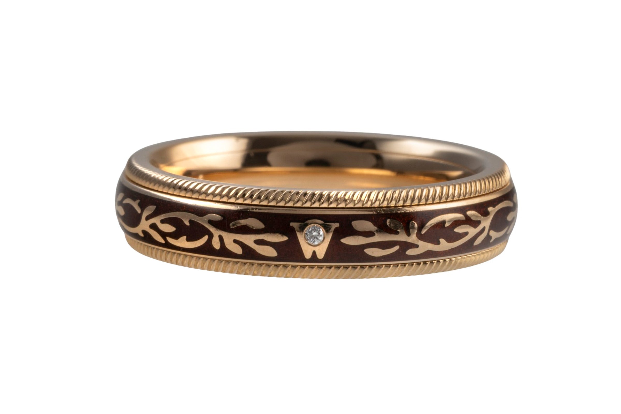 Wellendorff Ring Nougat Fantasie Drehring 18k (0,750) Gold Gr. 54 B&P [KL25998]