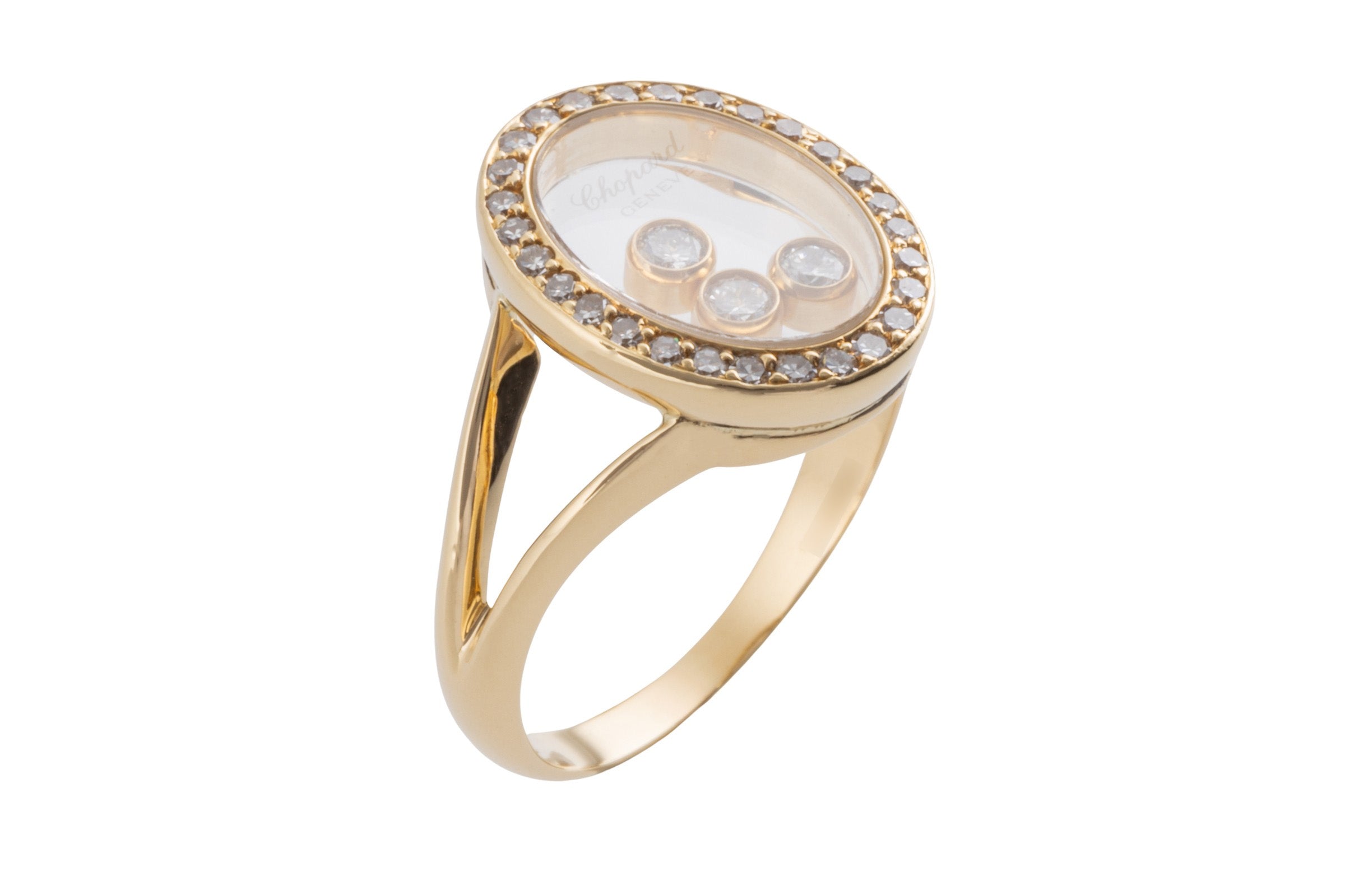Chopard Happy Diamond Ring 18k (0,750) oro 31 diamantes con estuche PVP: 5800,- €[KL25999]