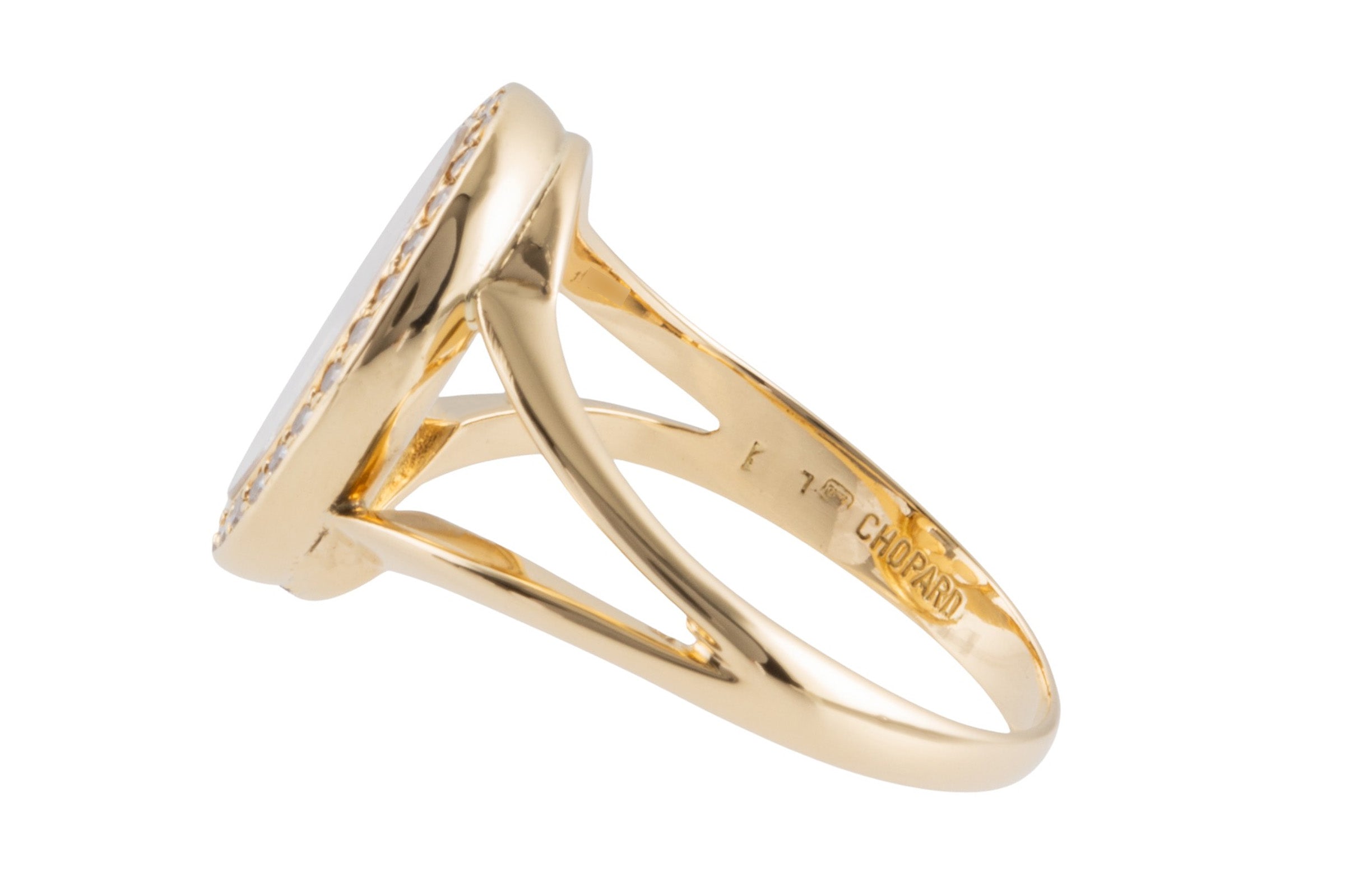 Happy⭐Ring Chopard Happy Diamond Ring 18k (0.750) gold 31 diamonds with box
