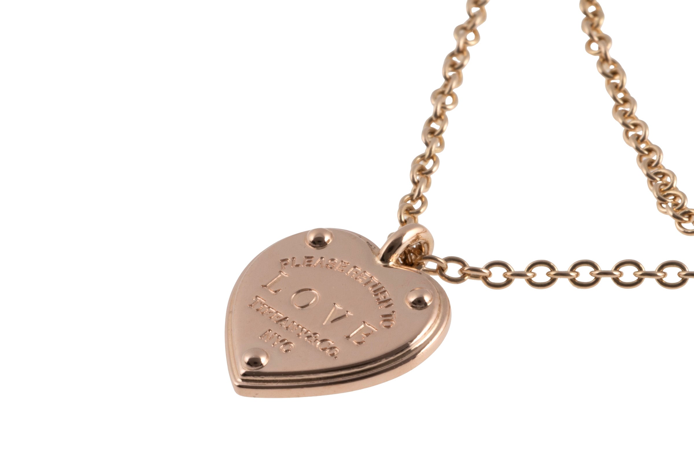 Tiffany & Co. bracelet with heart pendant & key 18k rose gold retail price: 1950,- €[KL26000]