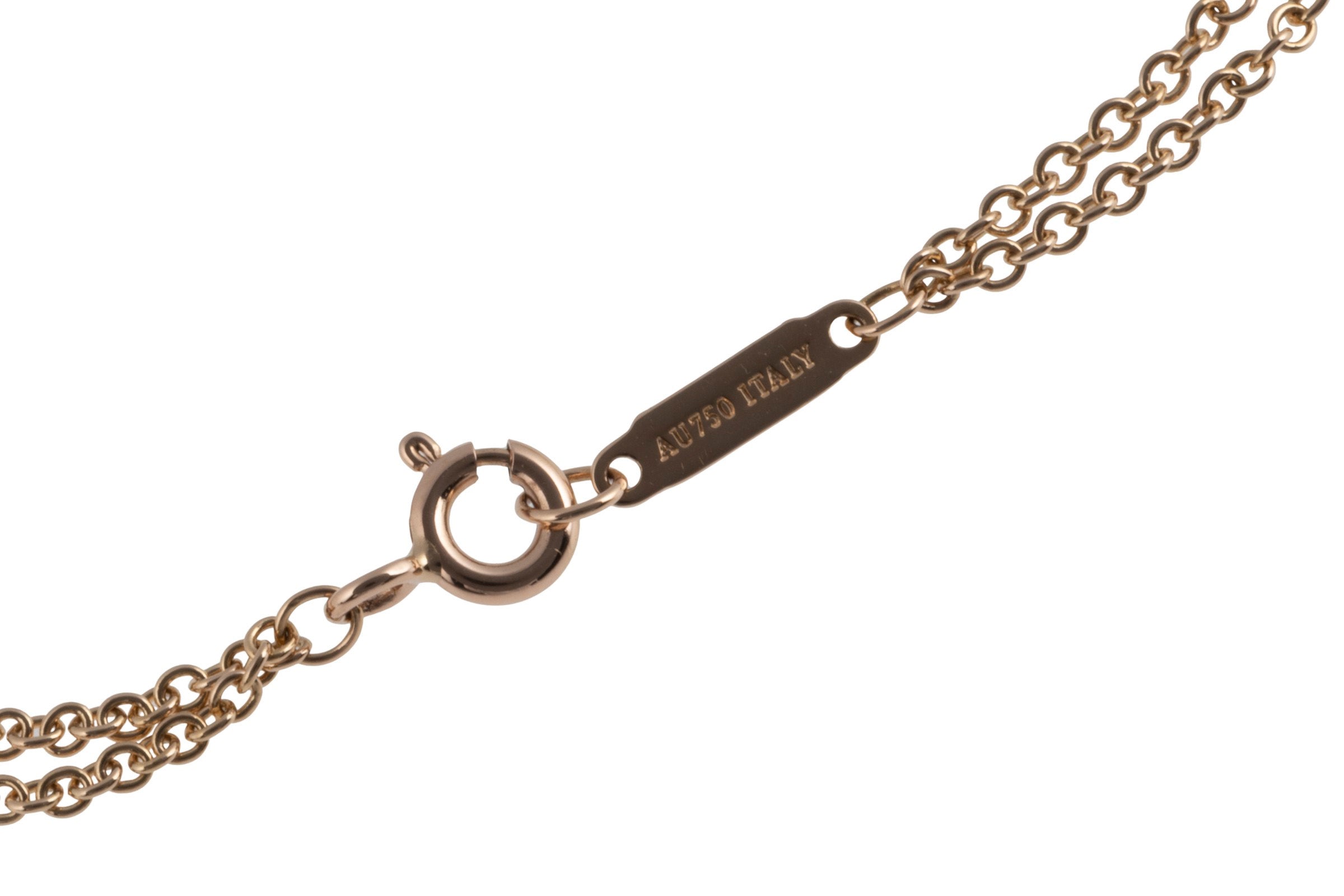 Tiffany & Co. bracelet with heart pendant & key 18k rose gold