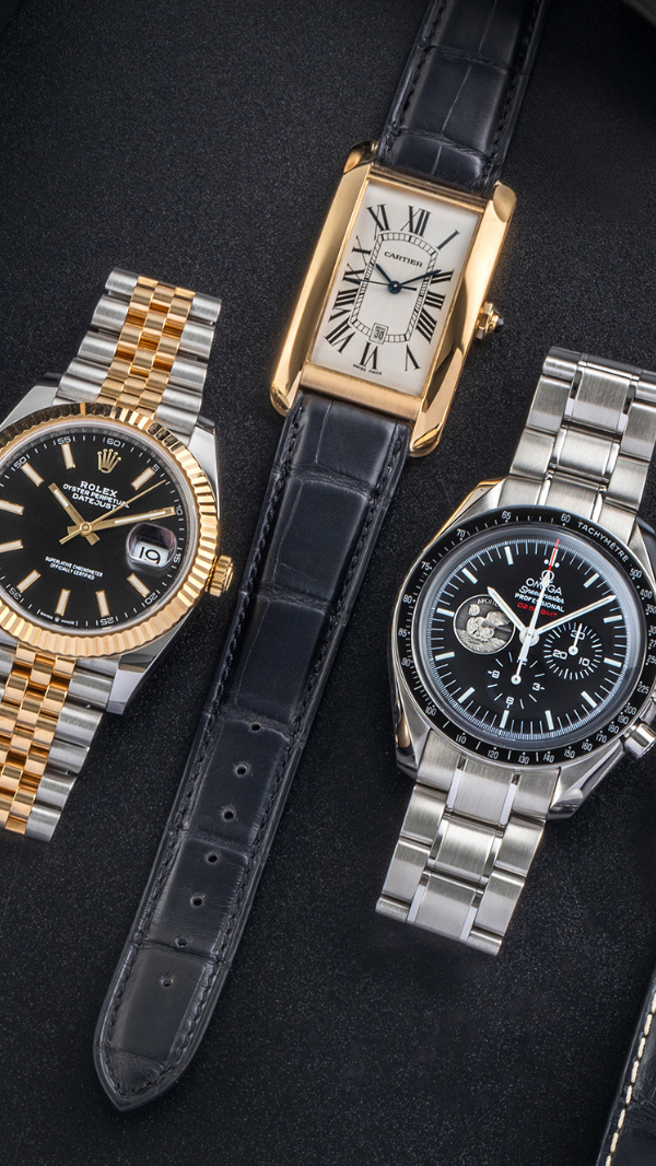 Uhren von Rolex, Cartier und Omega